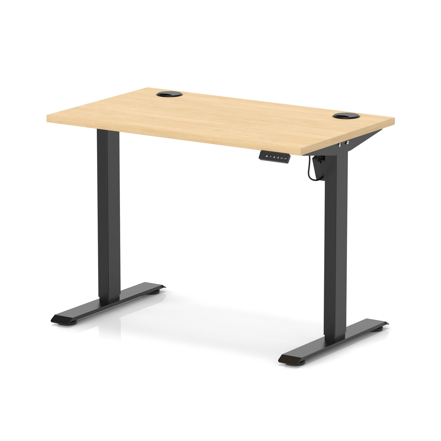Air Lite Height Adjustable Slimline Desk With Cable Ports - 7 Table Top Colours and 4 Sizes