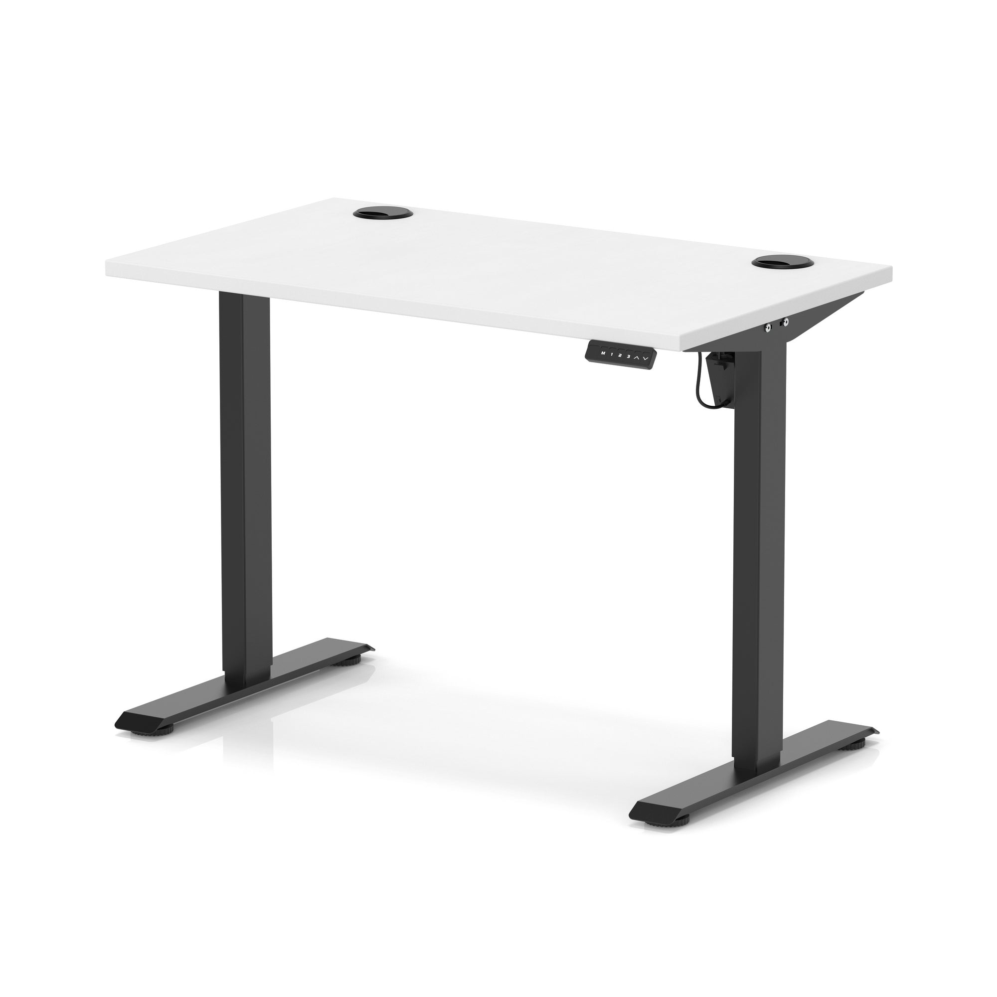 Air Lite Height Adjustable Slimline Desk With Cable Ports - 7 Table Top Colours and 4 Sizes