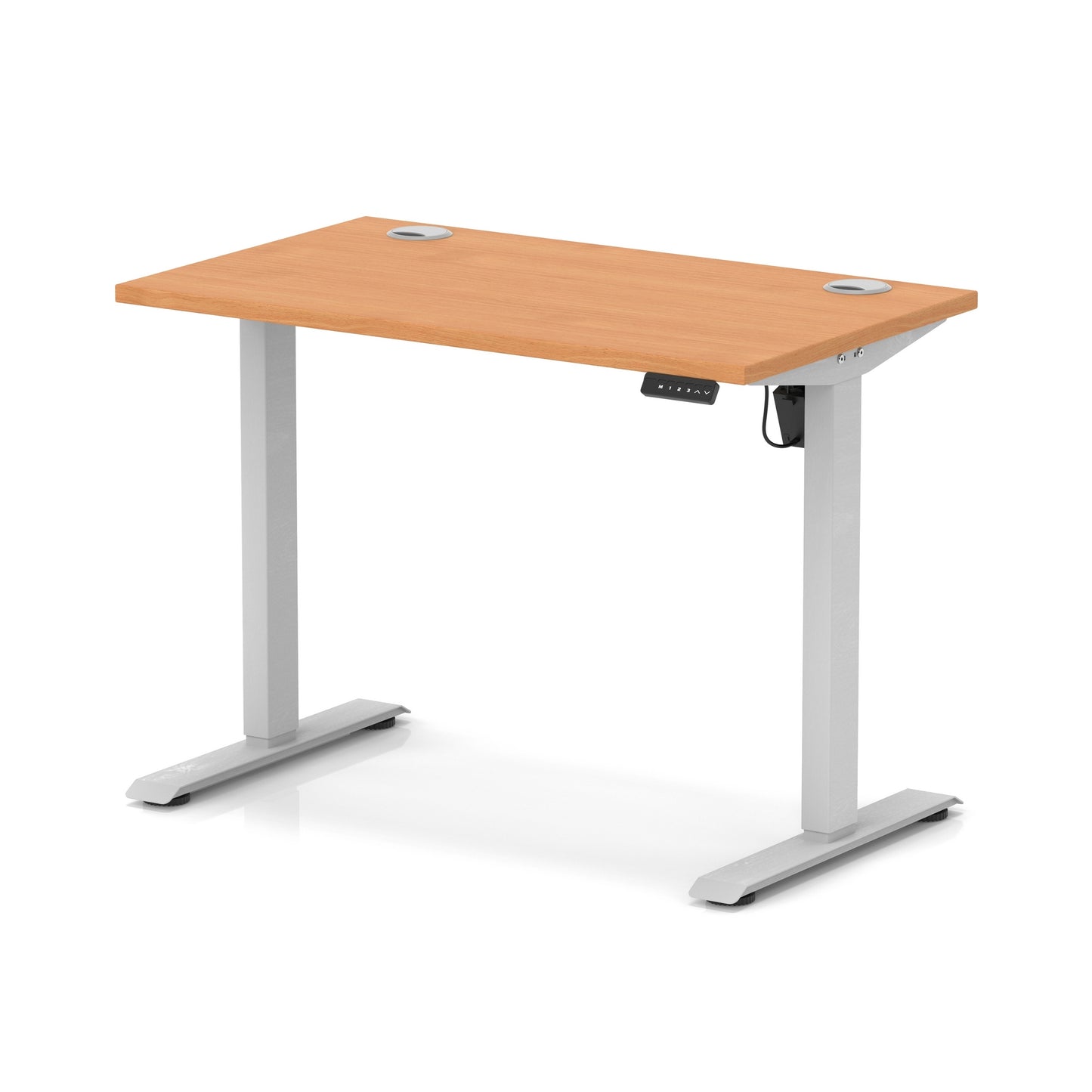 Air Lite Height Adjustable Slimline Desk With Cable Ports - 7 Table Top Colours and 4 Sizes