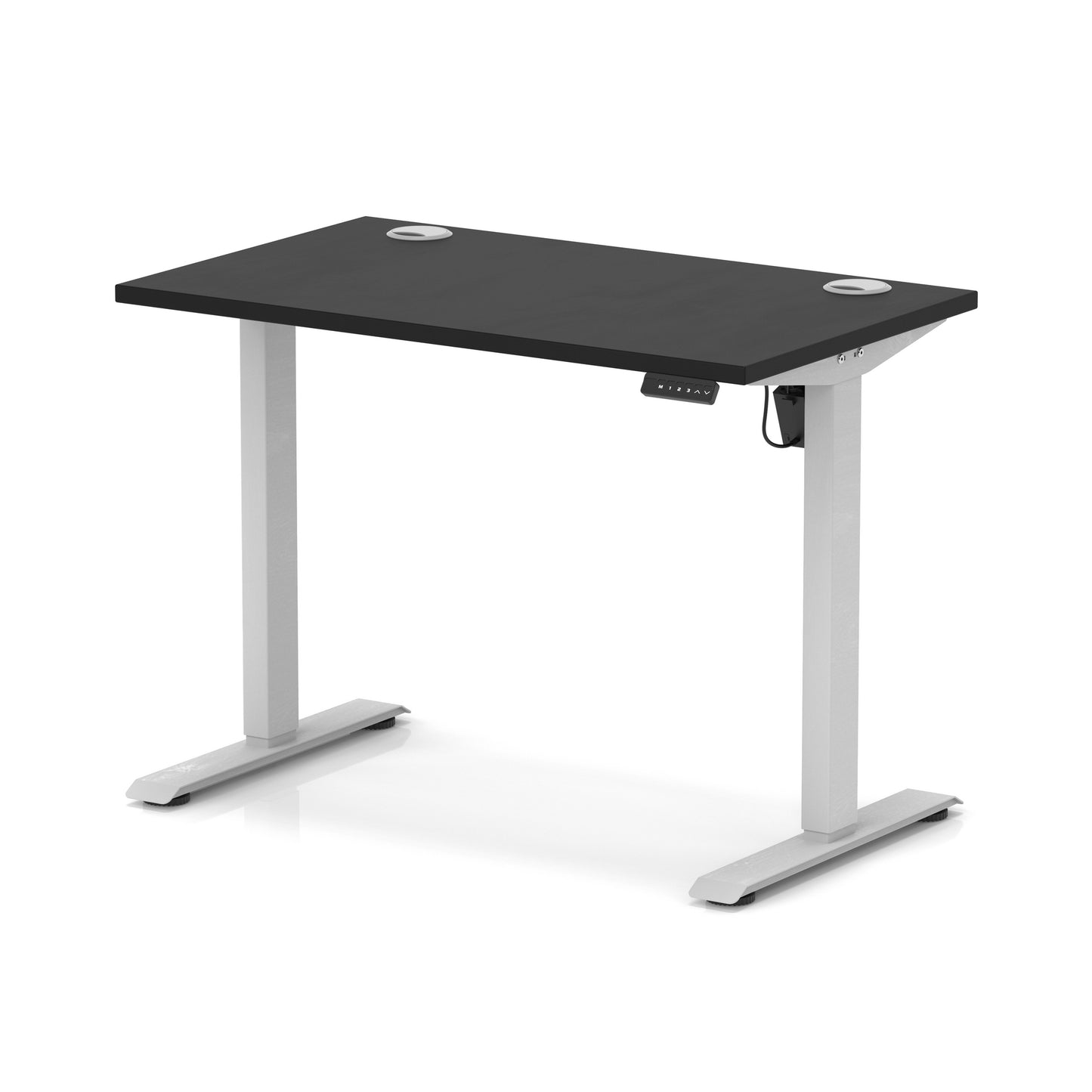 Air Lite Height Adjustable Slimline Desk With Cable Ports - 7 Table Top Colours and 4 Sizes