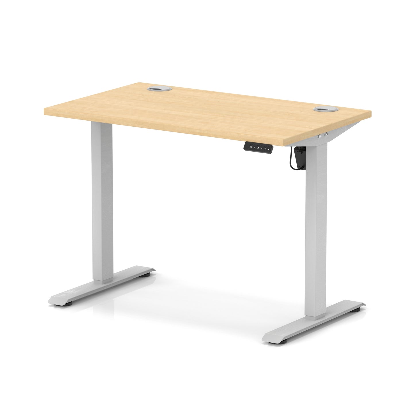 Air Lite Height Adjustable Slimline Desk With Cable Ports - 7 Table Top Colours and 4 Sizes