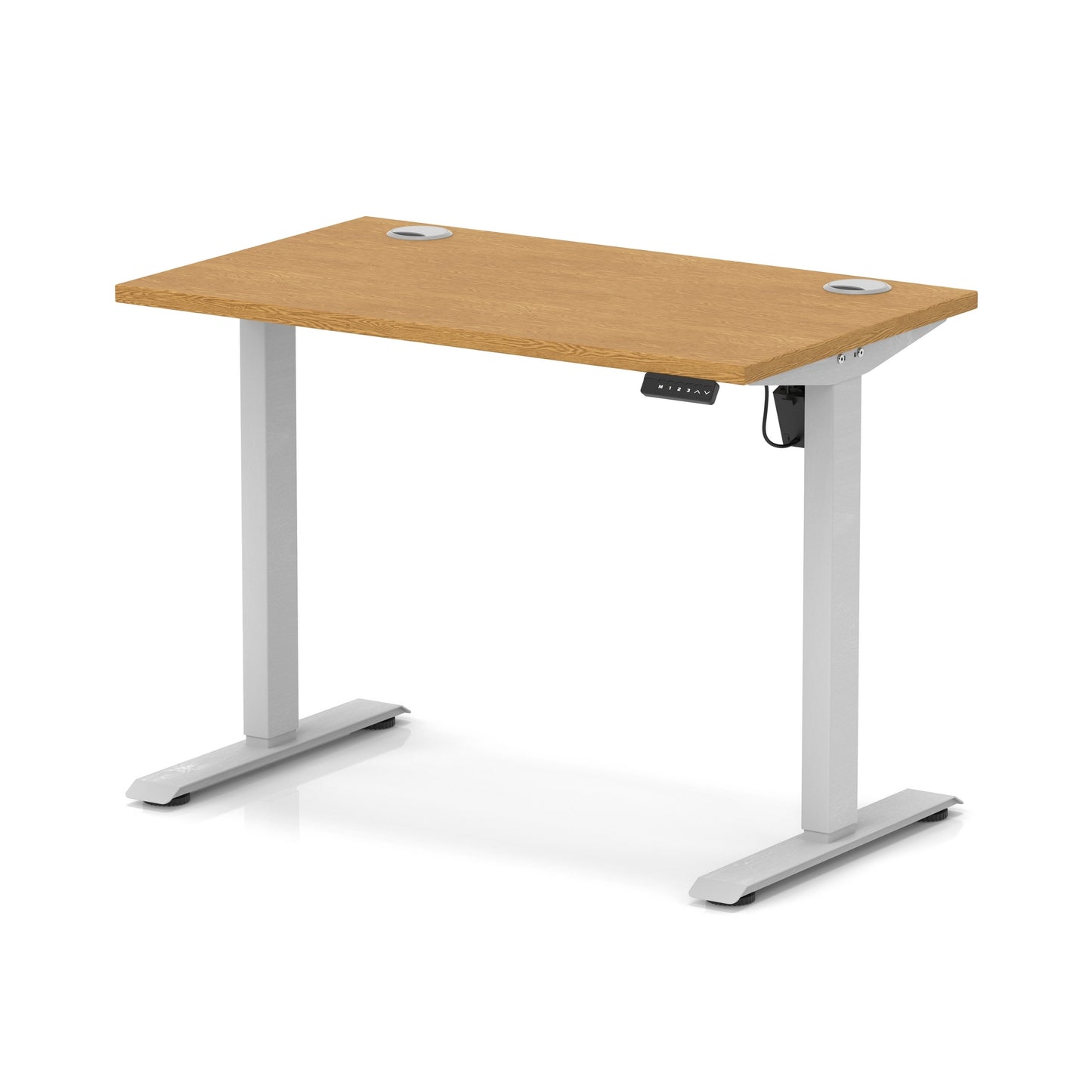 Air Lite Height Adjustable Slimline Desk With Cable Ports - 7 Table Top Colours and 4 Sizes