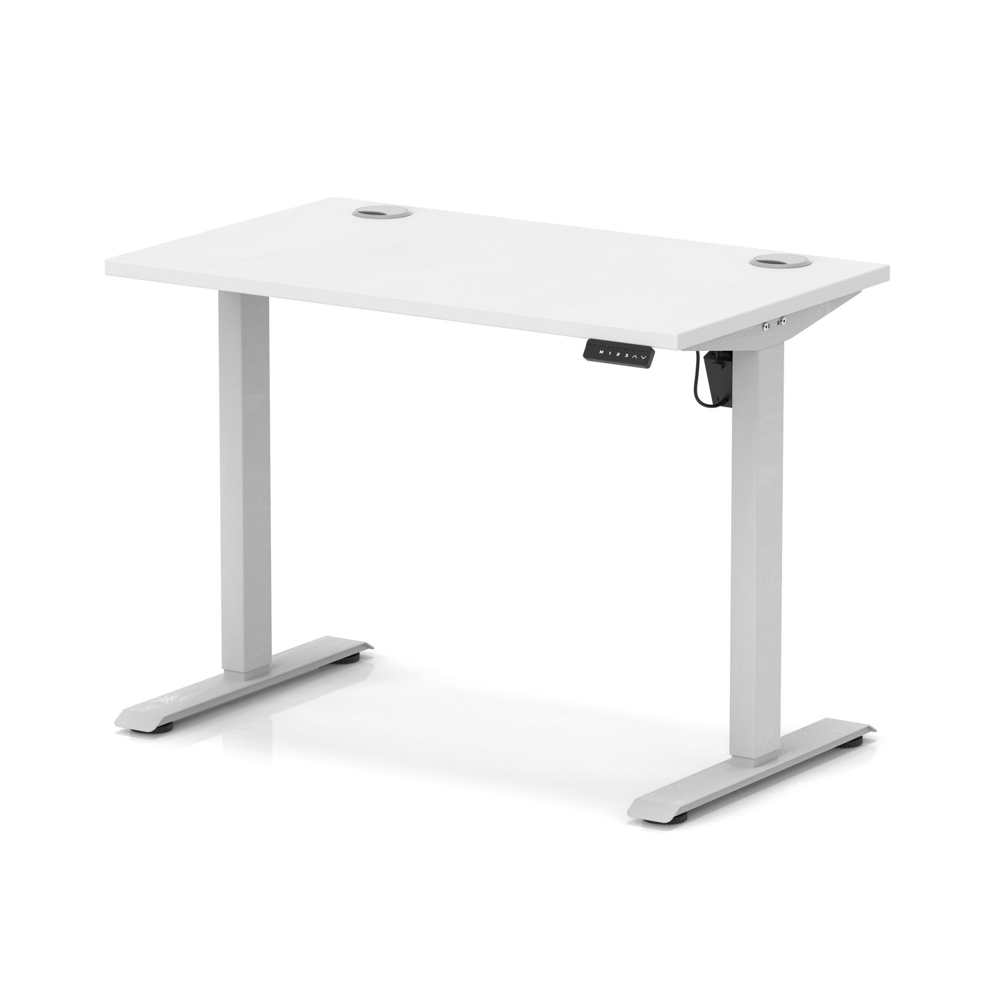 Air Lite Height Adjustable Slimline Desk With Cable Ports - 7 Table Top Colours and 4 Sizes