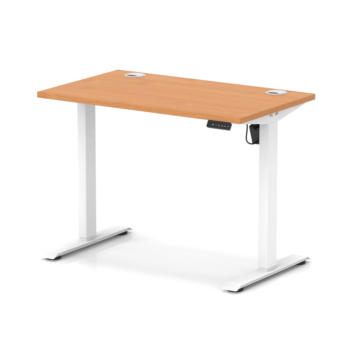 Air Lite Height Adjustable Slimline Desk With Cable Ports - 7 Table Top Colours and 4 Sizes