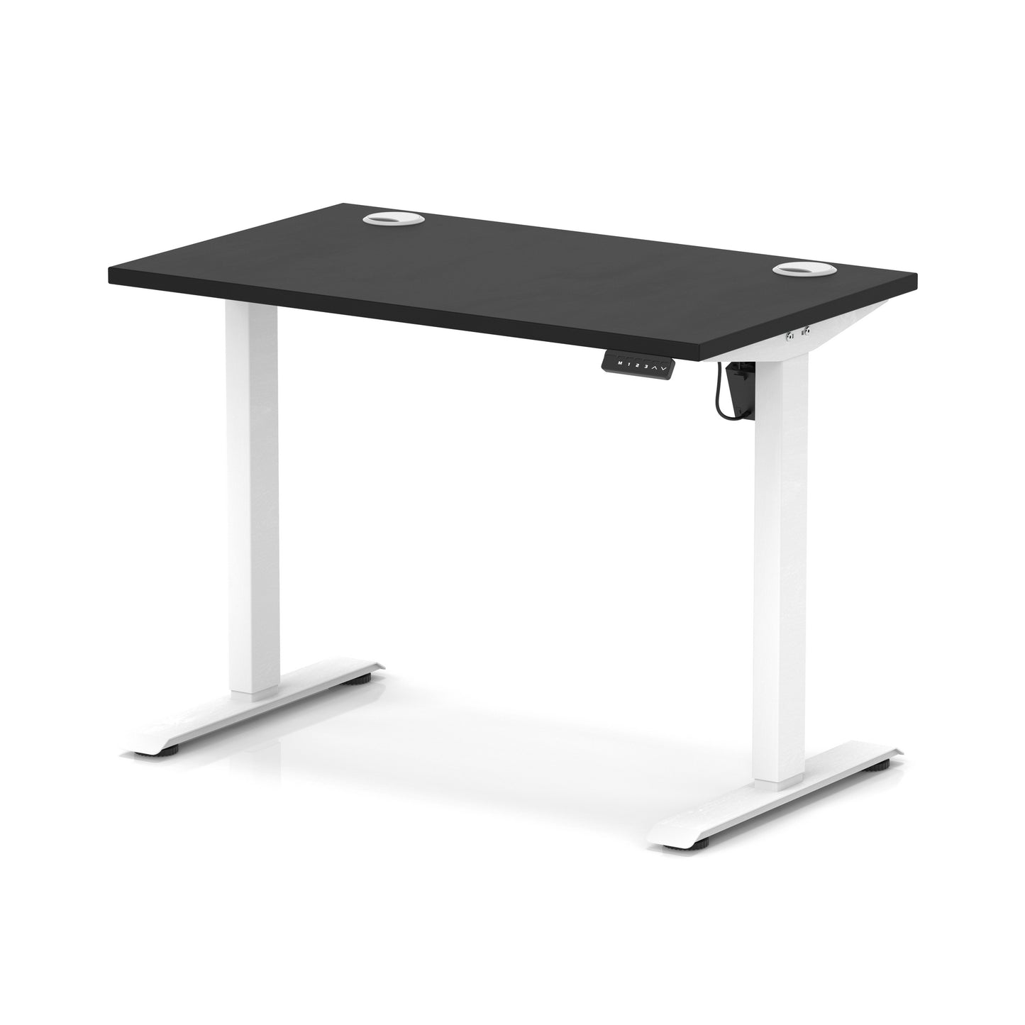 Air Lite Height Adjustable Slimline Desk With Cable Ports - 7 Table Top Colours and 4 Sizes