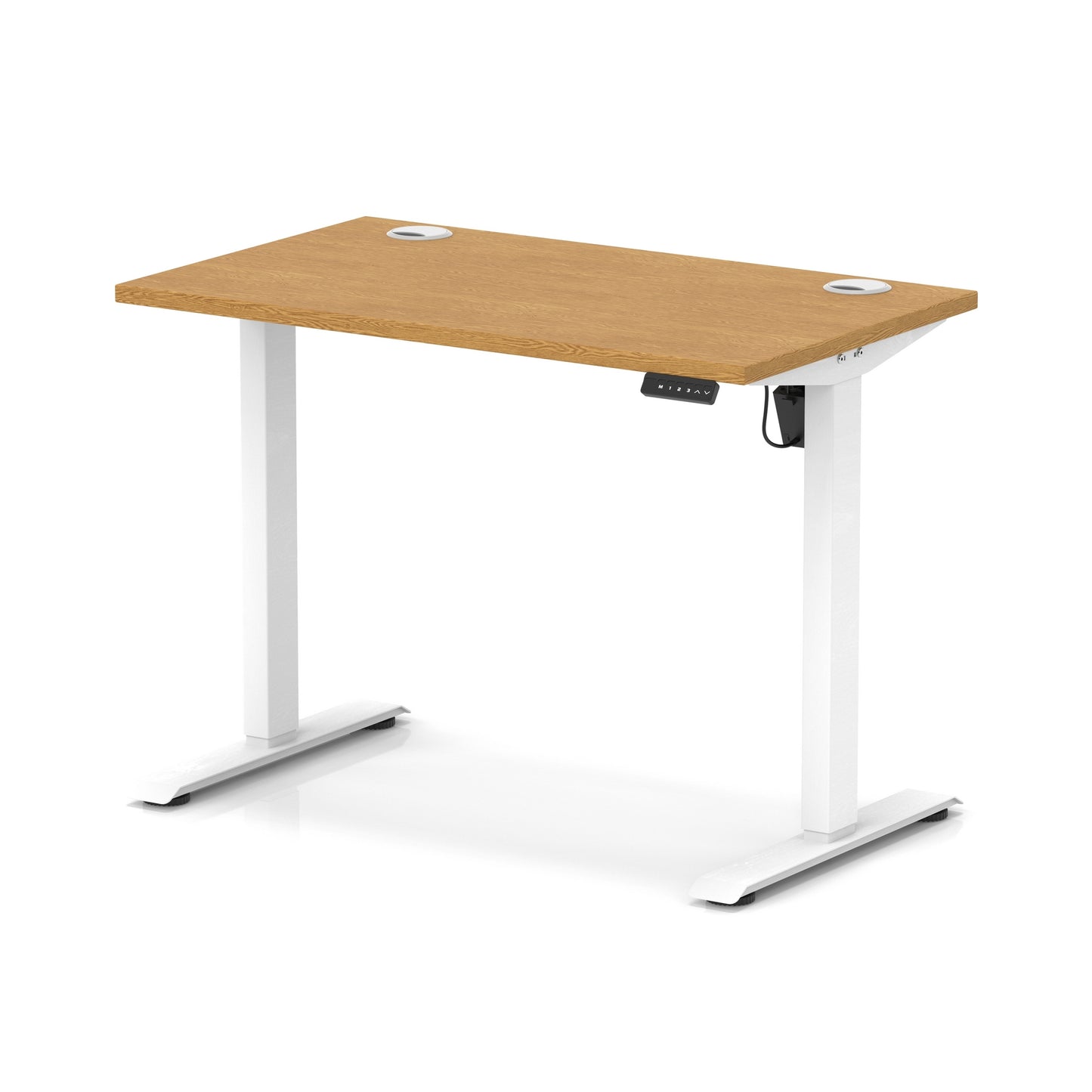 Air Lite Height Adjustable Slimline Desk With Cable Ports - 7 Table Top Colours and 4 Sizes
