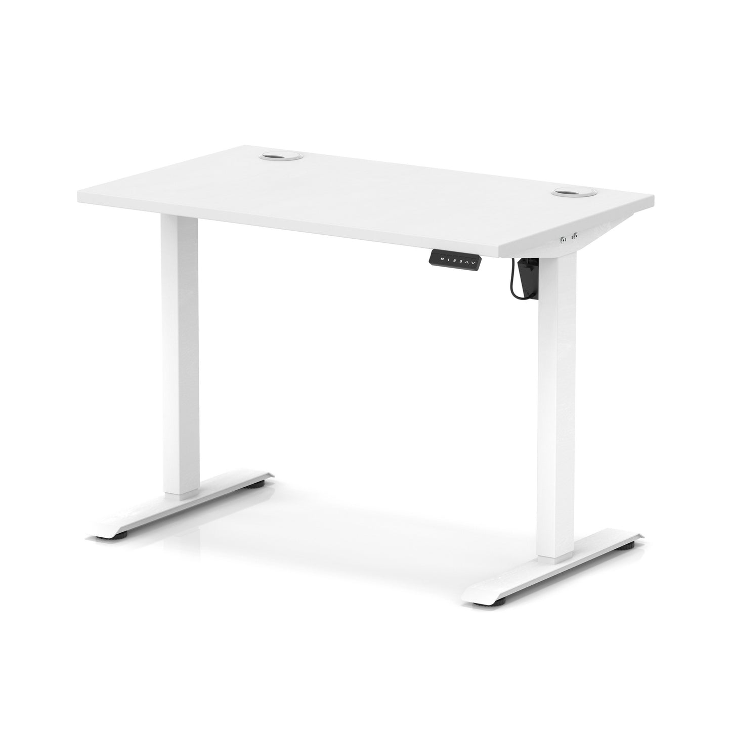 Air Lite Height Adjustable Slimline Desk With Cable Ports - 7 Table Top Colours and 4 Sizes