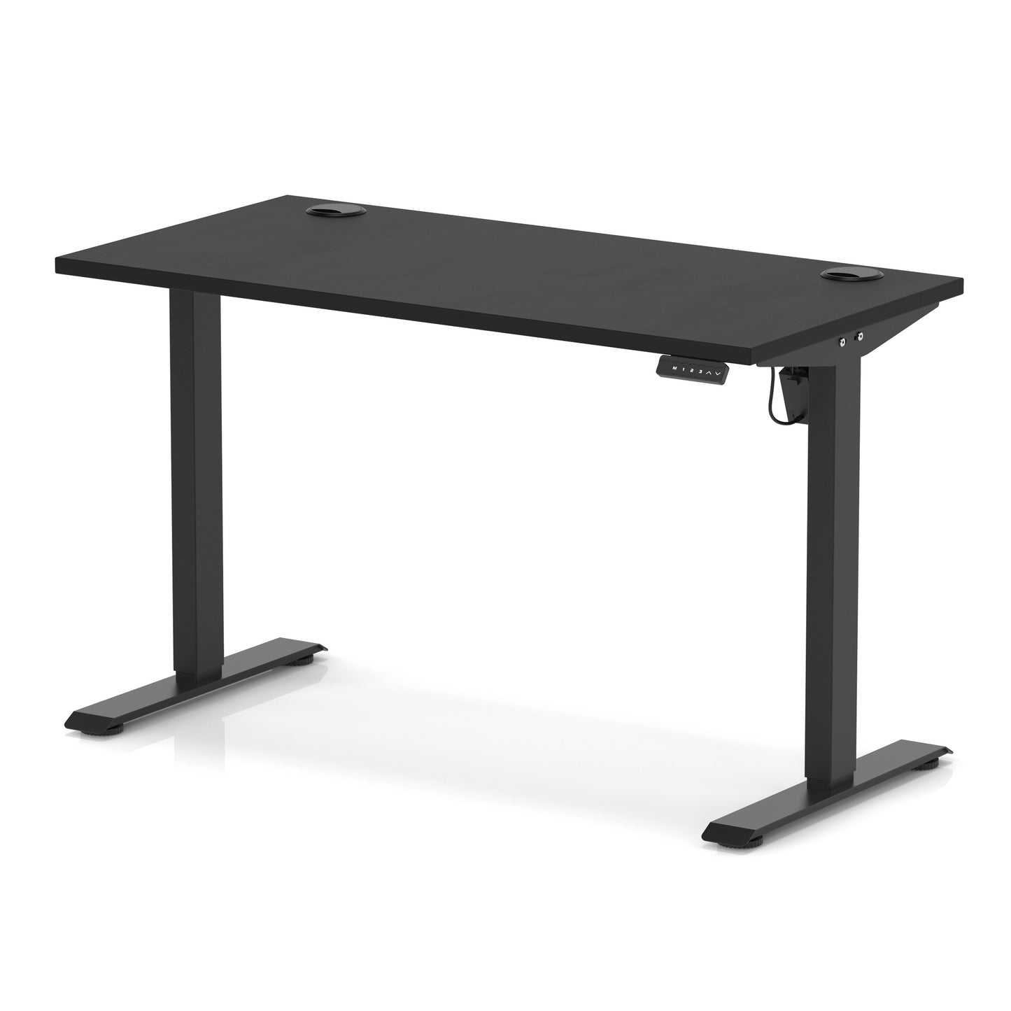 Air Lite Height Adjustable Slimline Desk With Cable Ports - 7 Table Top Colours and 4 Sizes