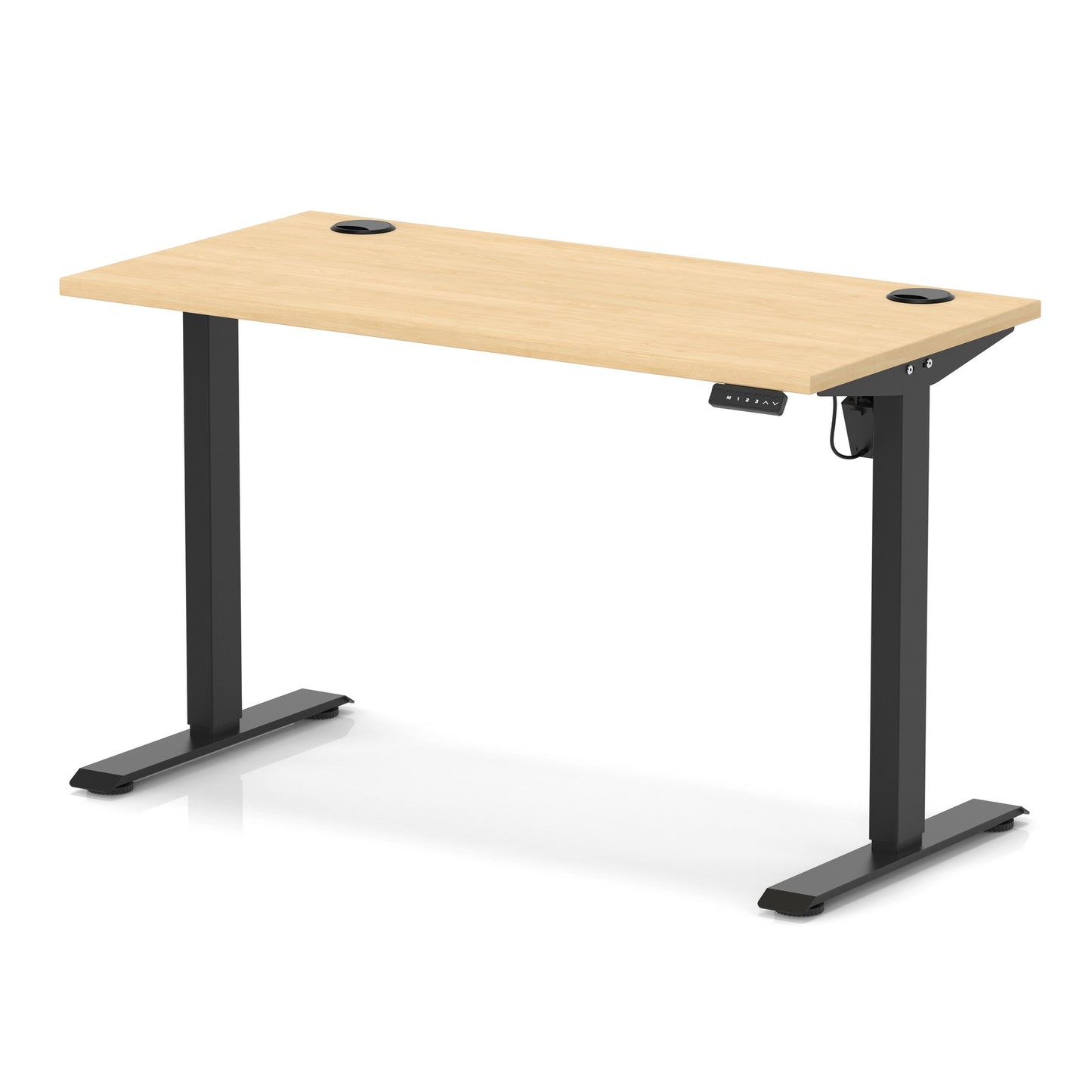 Air Lite Height Adjustable Slimline Desk With Cable Ports - 7 Table Top Colours and 4 Sizes