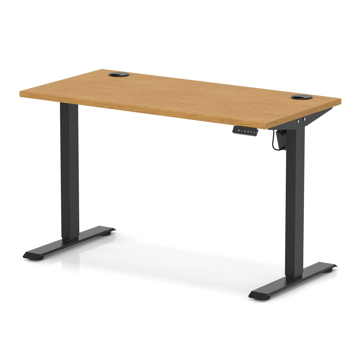 Air Lite Height Adjustable Slimline Desk With Cable Ports - 7 Table Top Colours and 4 Sizes