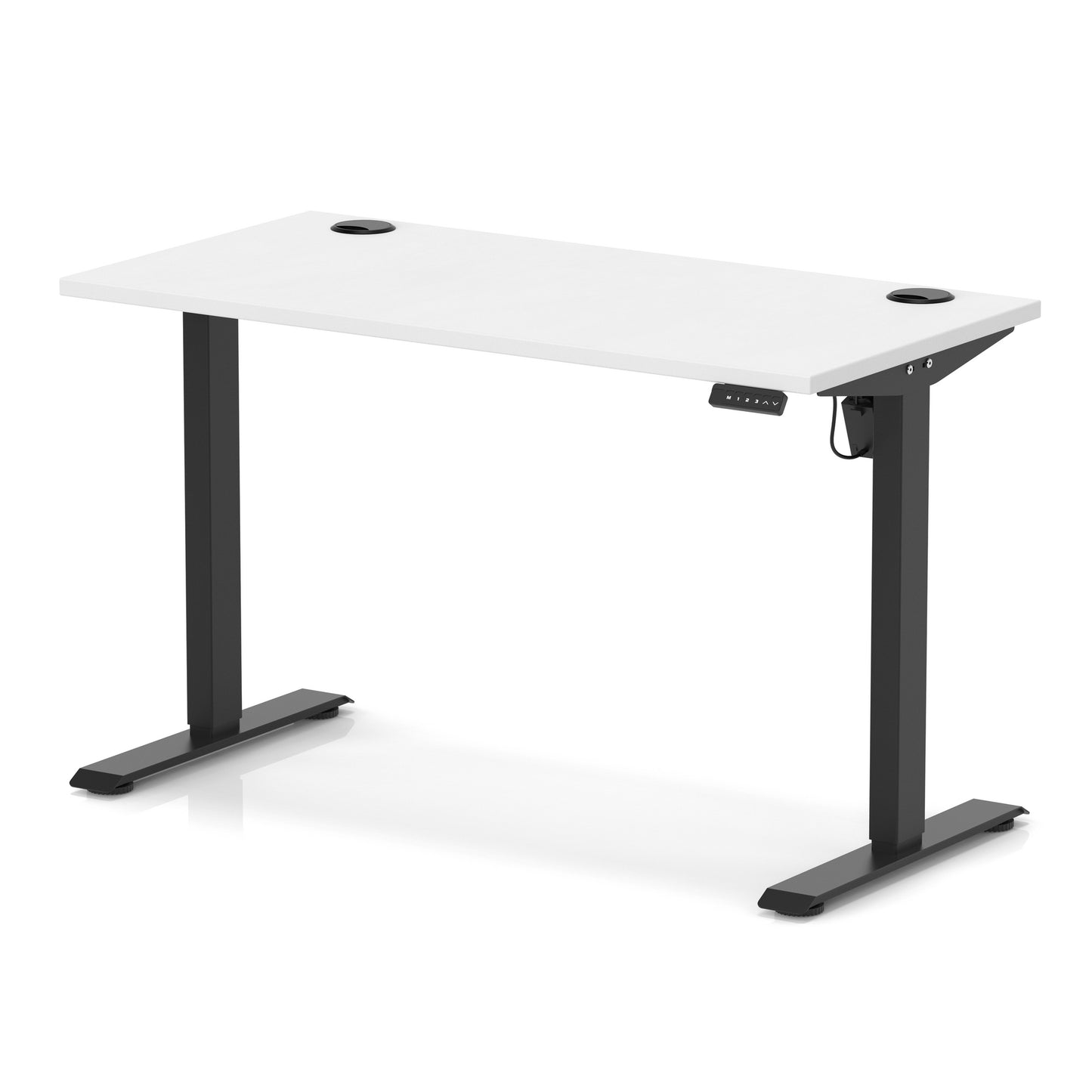 Air Lite Height Adjustable Slimline Desk With Cable Ports - 7 Table Top Colours and 4 Sizes