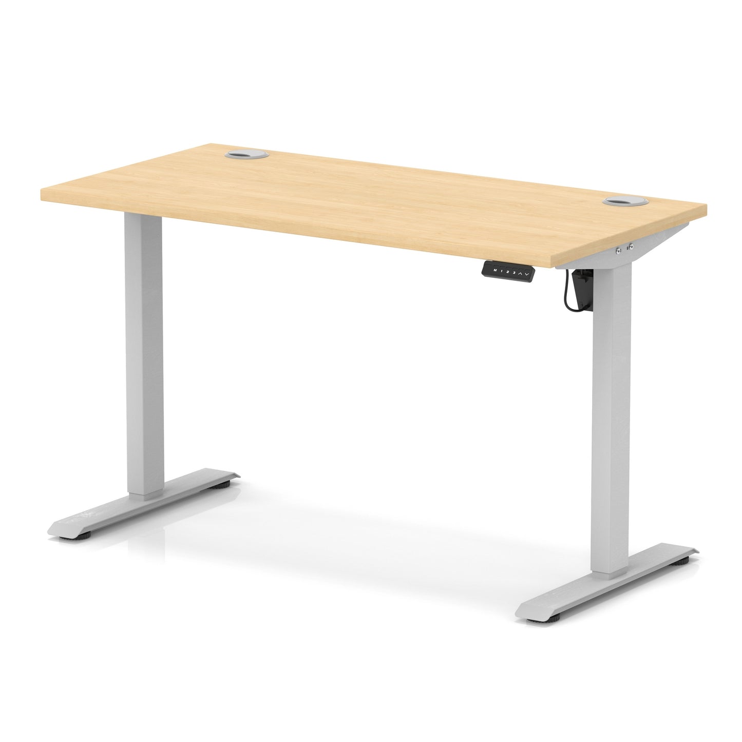 Air Lite Height Adjustable Slimline Desk With Cable Ports - 7 Table Top Colours and 4 Sizes