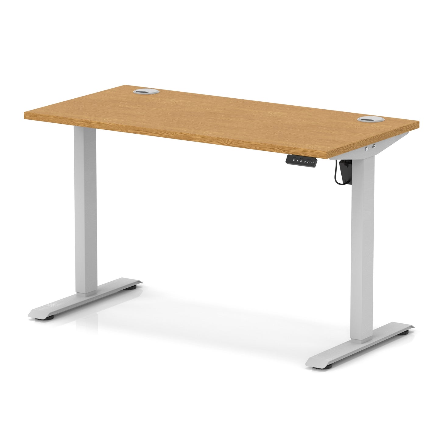 Air Lite Height Adjustable Slimline Desk With Cable Ports - 7 Table Top Colours and 4 Sizes