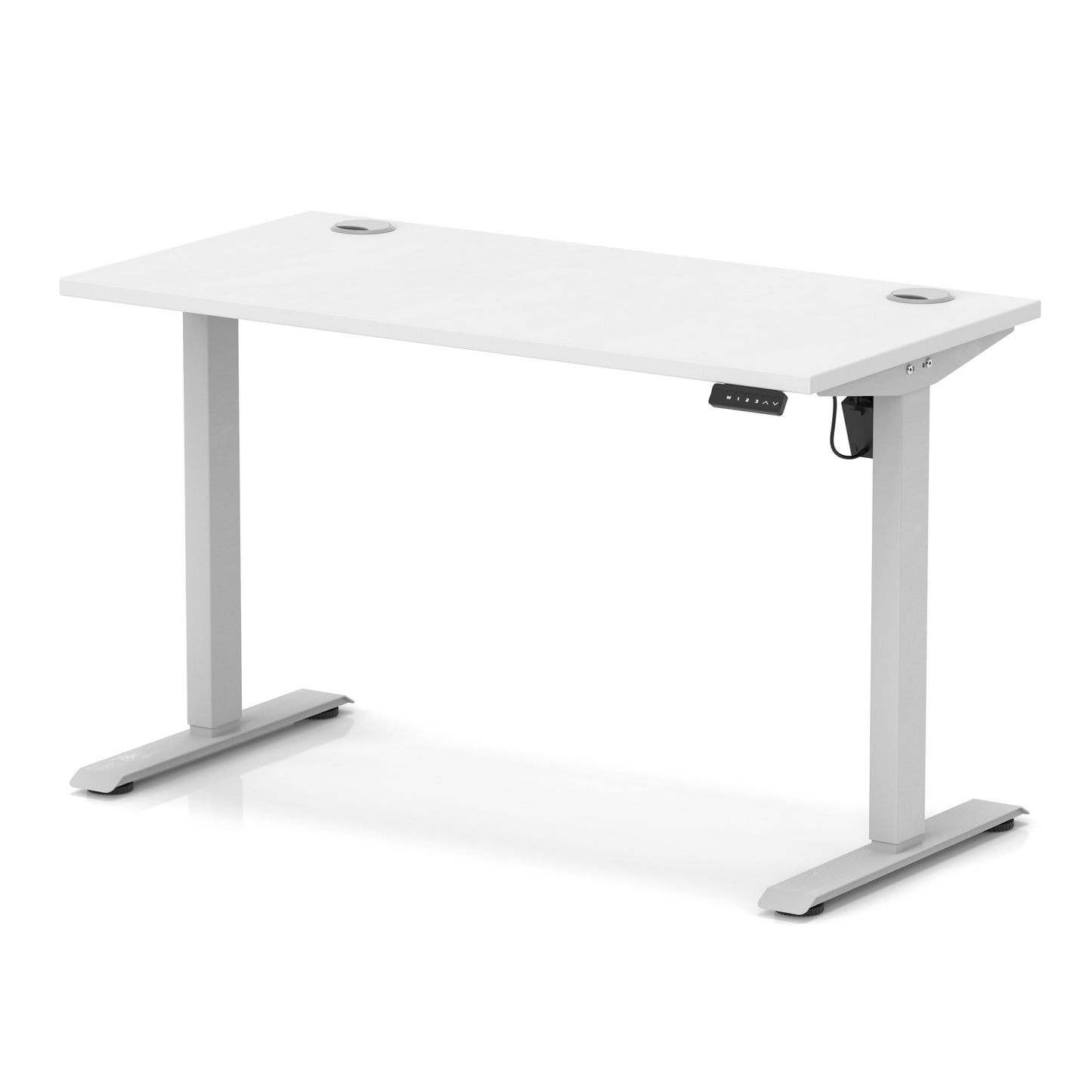 Air Lite Height Adjustable Slimline Desk With Cable Ports - 7 Table Top Colours and 4 Sizes