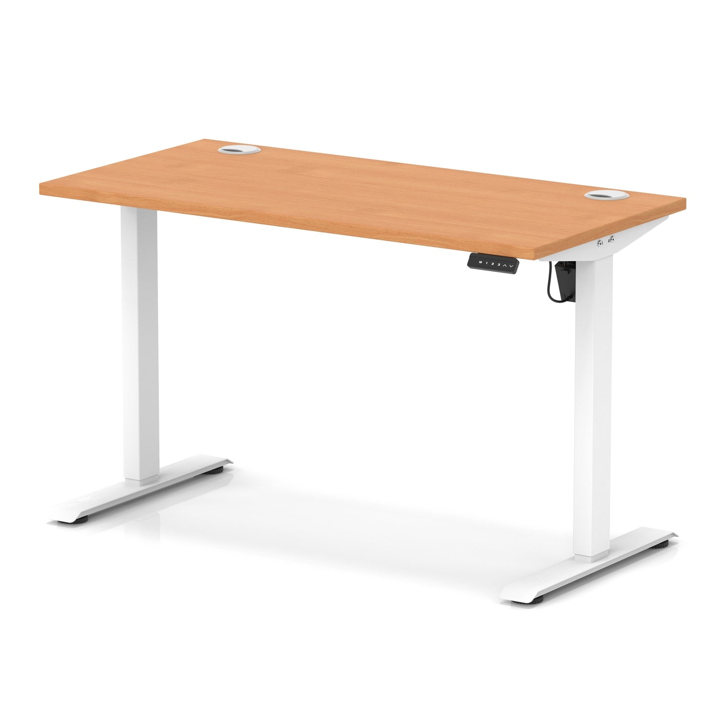 Air Lite Height Adjustable Slimline Desk With Cable Ports - 7 Table Top Colours and 4 Sizes