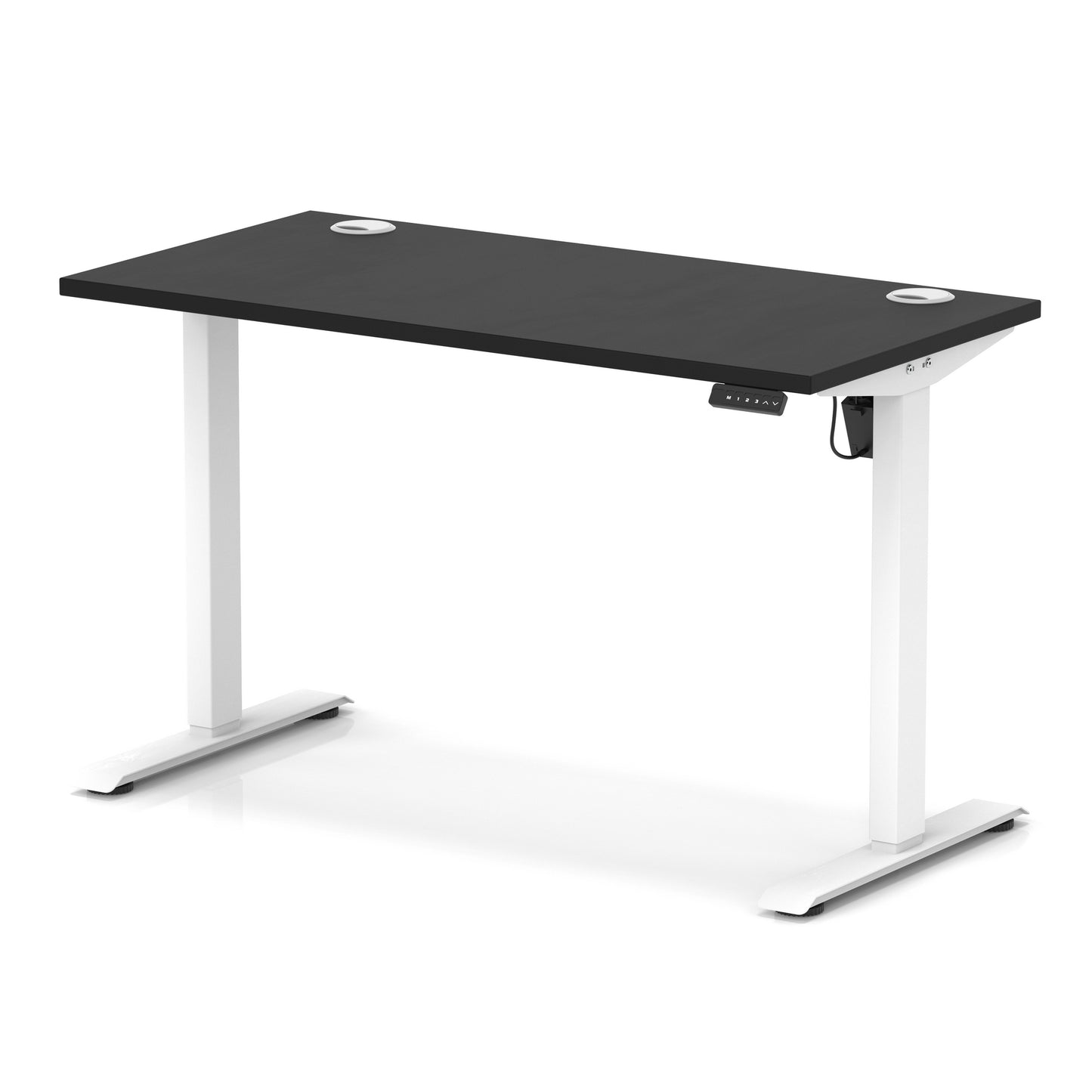 Air Lite Height Adjustable Slimline Desk With Cable Ports - 7 Table Top Colours and 4 Sizes