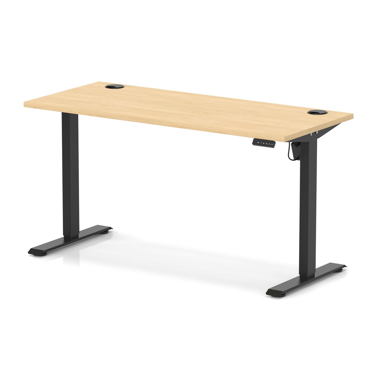 Air Lite Height Adjustable Slimline Desk With Cable Ports - 7 Table Top Colours and 4 Sizes