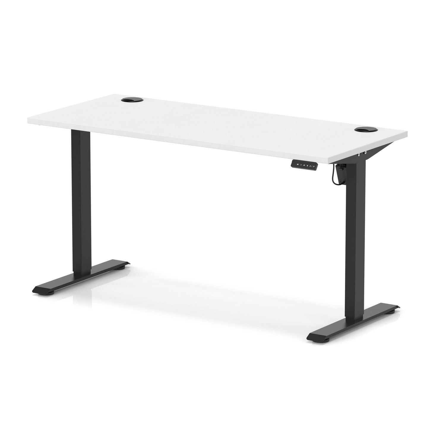 Air Lite Height Adjustable Slimline Desk With Cable Ports - 7 Table Top Colours and 4 Sizes