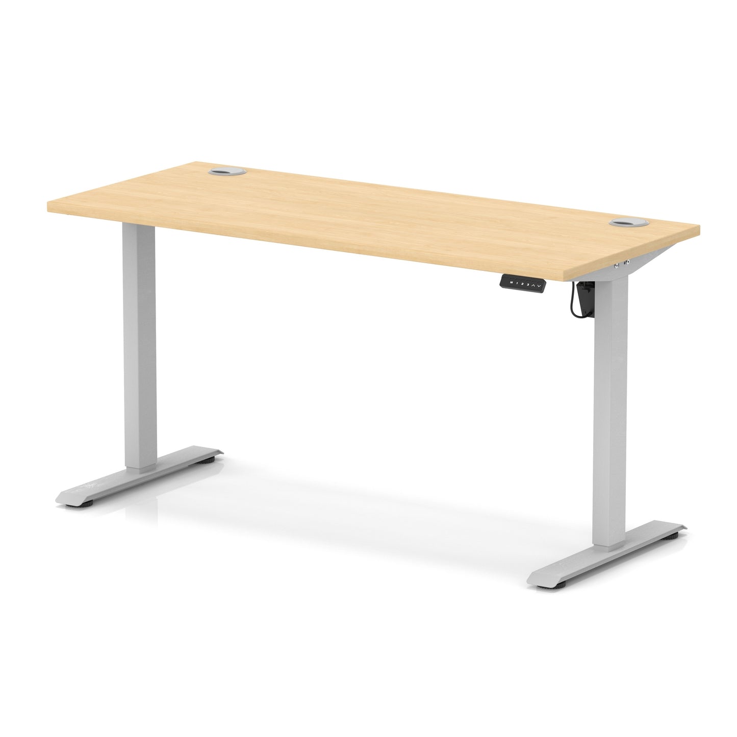 Air Lite Height Adjustable Slimline Desk With Cable Ports - 7 Table Top Colours and 4 Sizes