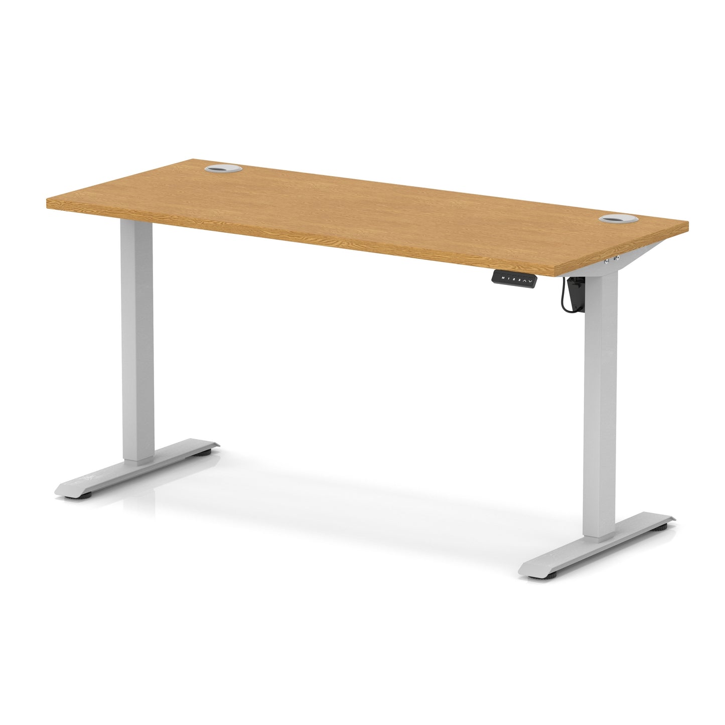 Air Lite Height Adjustable Slimline Desk With Cable Ports - 7 Table Top Colours and 4 Sizes