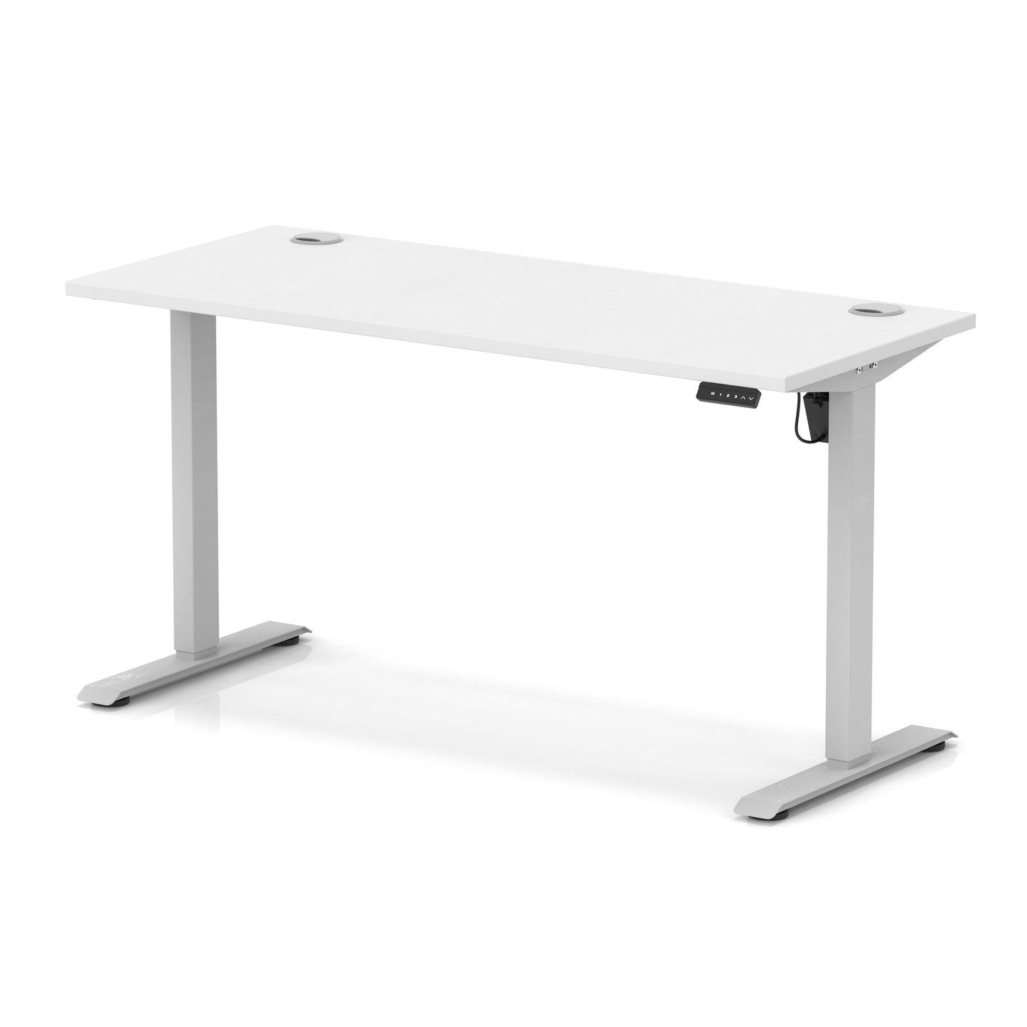 Air Lite Height Adjustable Slimline Desk With Cable Ports - 7 Table Top Colours and 4 Sizes