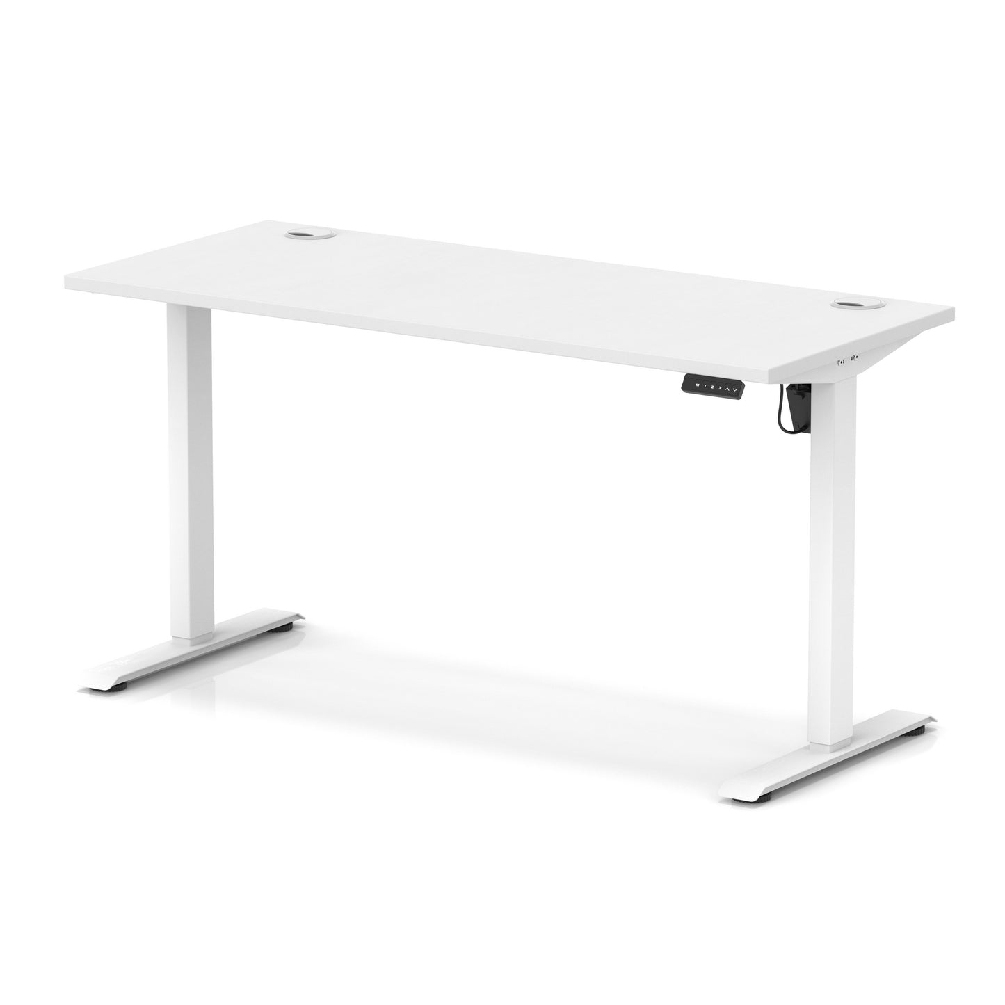 Air Lite Height Adjustable Slimline Desk With Cable Ports - 7 Table Top Colours and 4 Sizes