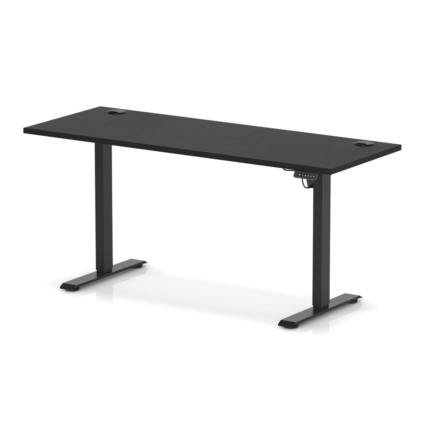 Air Lite Height Adjustable Slimline Desk With Cable Ports - 7 Table Top Colours and 4 Sizes