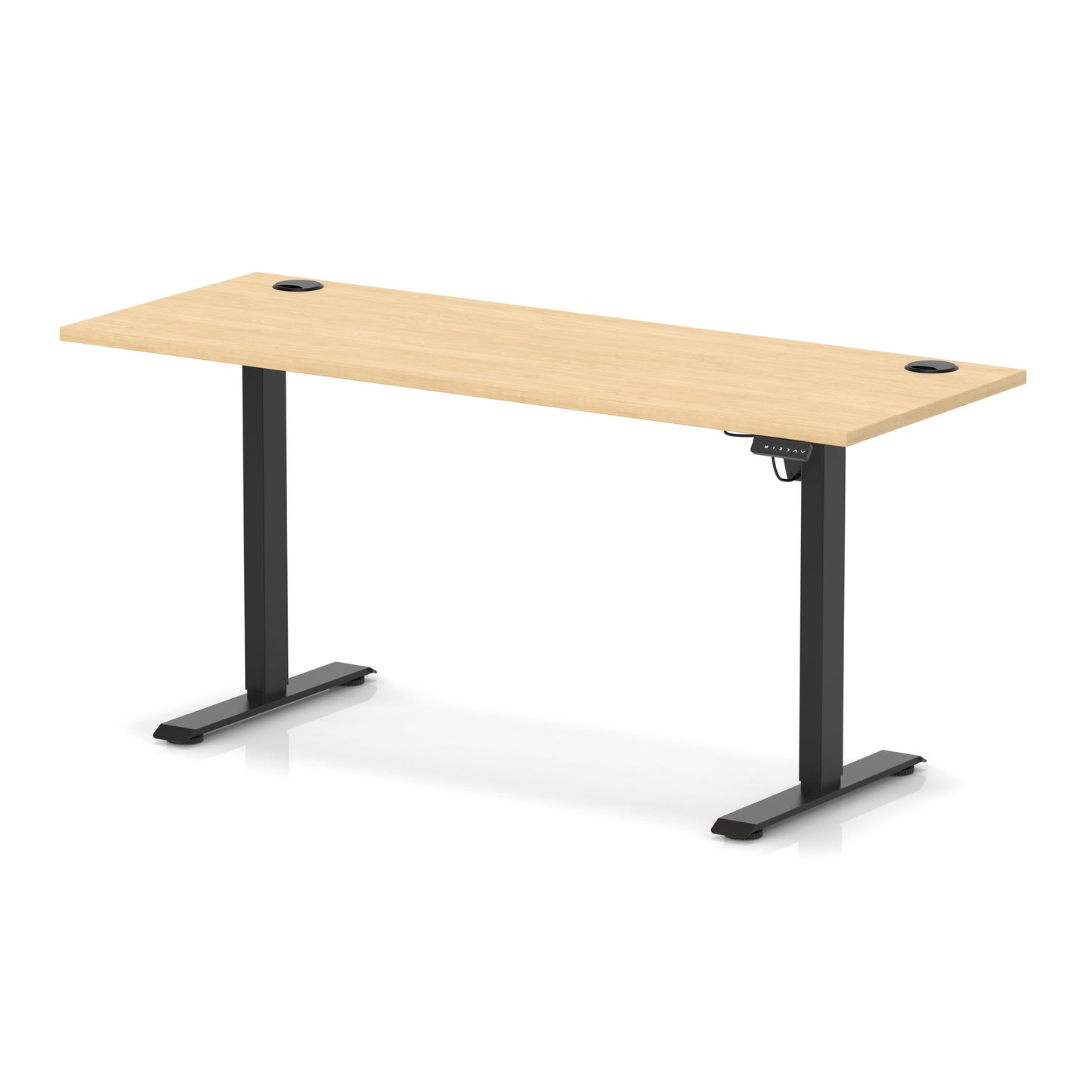 Air Lite Height Adjustable Slimline Desk With Cable Ports - 7 Table Top Colours and 4 Sizes