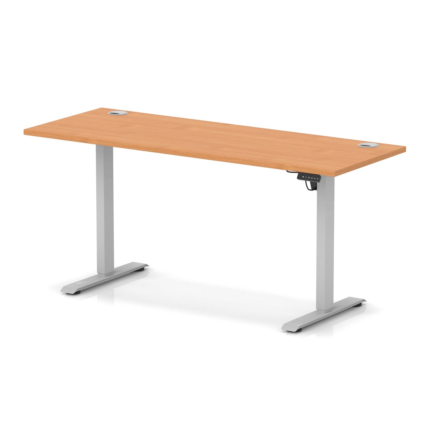 Air Lite Height Adjustable Slimline Desk With Cable Ports - 7 Table Top Colours and 4 Sizes