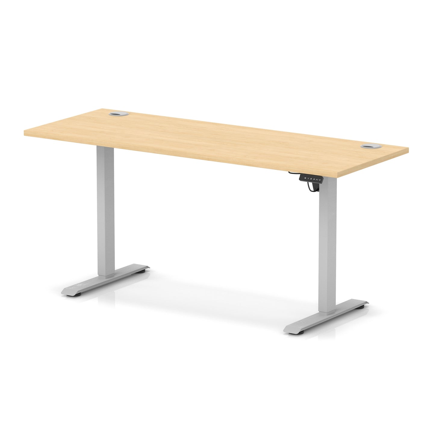 Air Lite Height Adjustable Slimline Desk With Cable Ports - 7 Table Top Colours and 4 Sizes