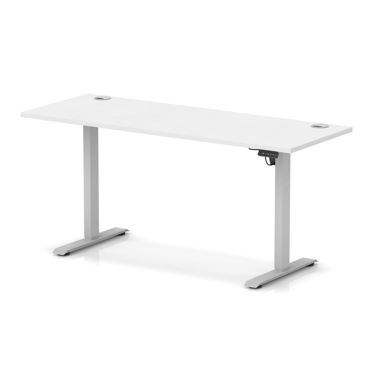 Air Lite Height Adjustable Slimline Desk With Cable Ports - 7 Table Top Colours and 4 Sizes