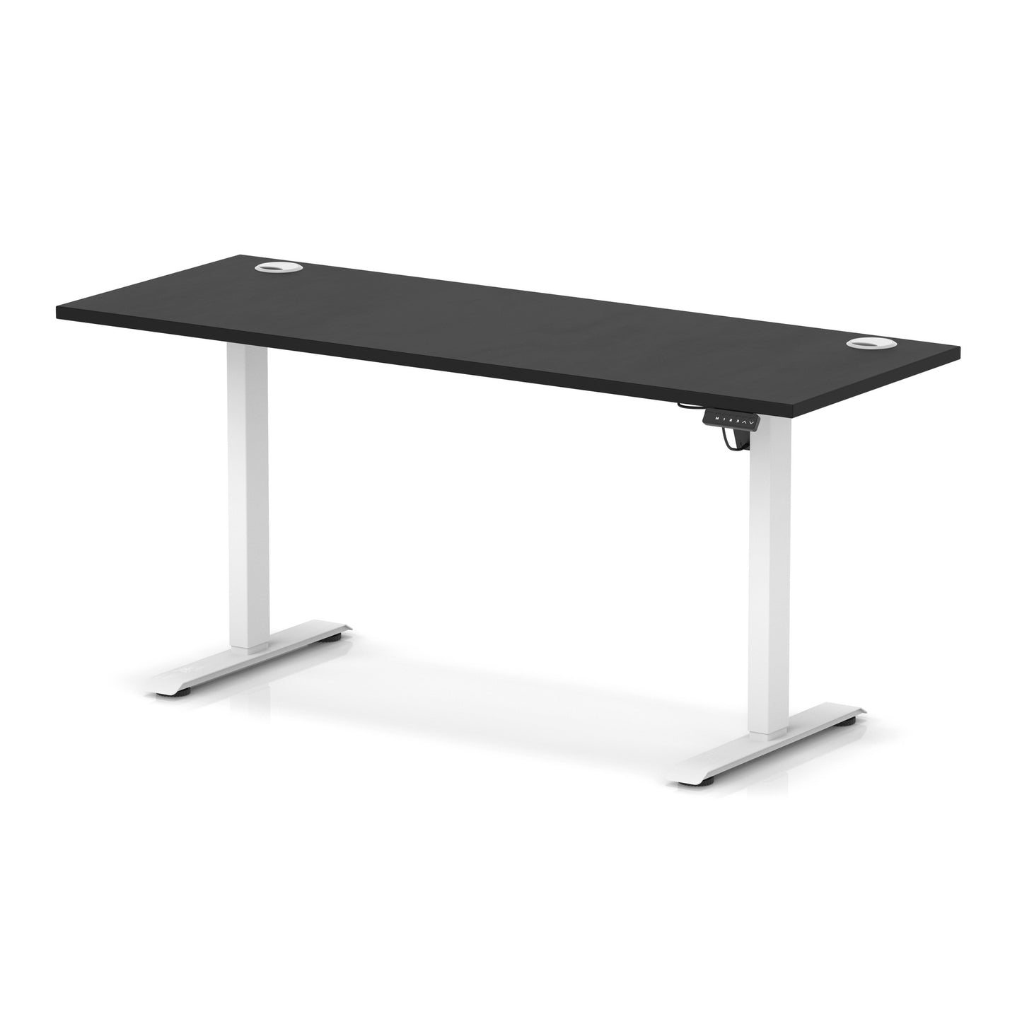 Air Lite Height Adjustable Slimline Desk With Cable Ports - 7 Table Top Colours and 4 Sizes