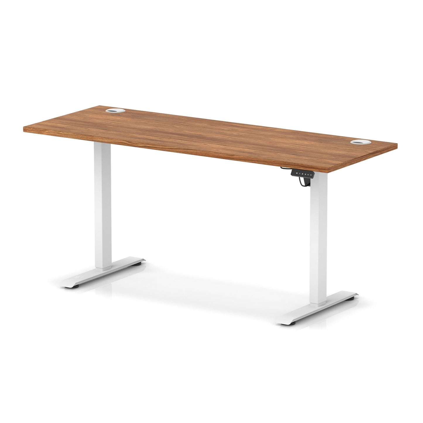 Air Lite Height Adjustable Slimline Desk With Cable Ports - 7 Table Top Colours and 4 Sizes