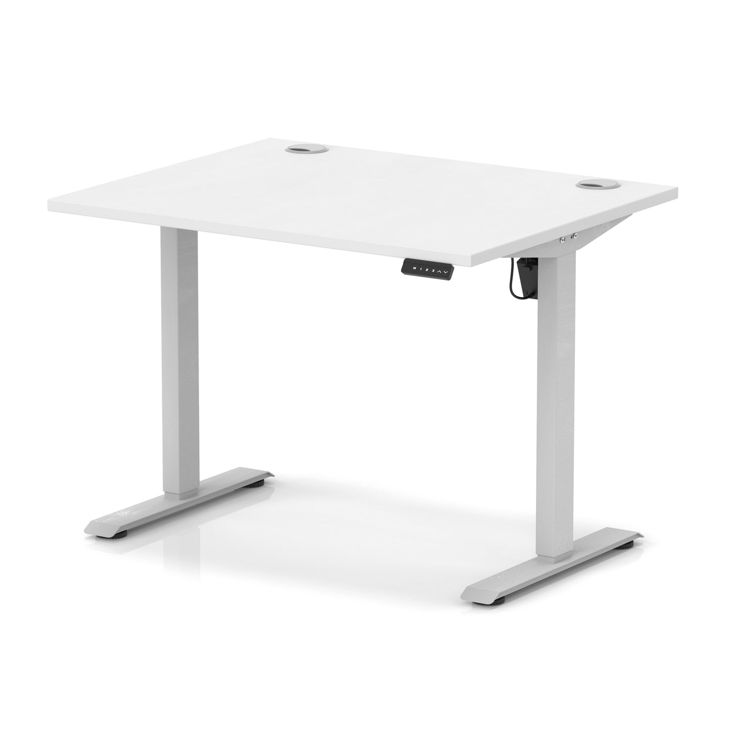 Air Lite Height Adjustable Desk With Cable Ports - 7 Table Top Colours and 4 Sizes