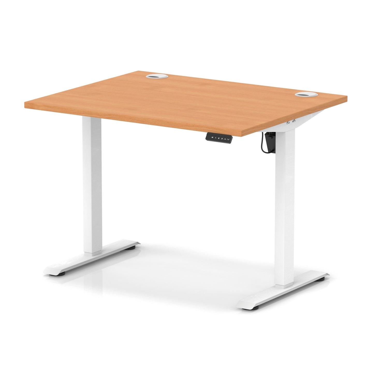 Air Lite Height Adjustable Desk With Cable Ports - 7 Table Top Colours and 4 Sizes