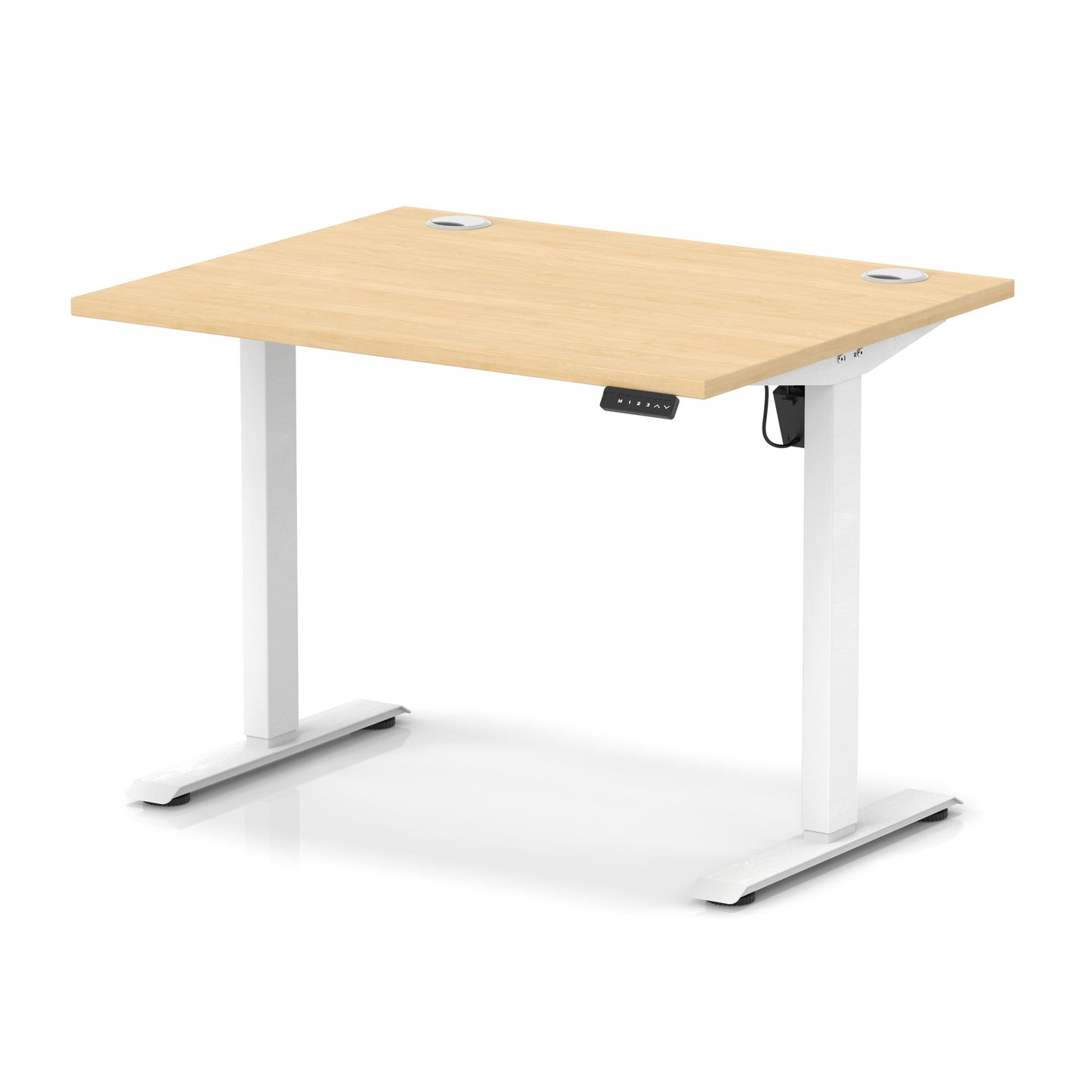 Air Lite Height Adjustable Desk With Cable Ports - 7 Table Top Colours and 4 Sizes