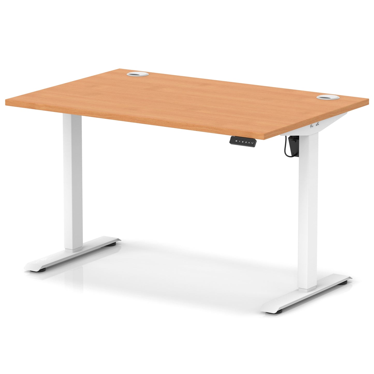 Air Lite Height Adjustable Desk With Cable Ports - 7 Table Top Colours and 4 Sizes