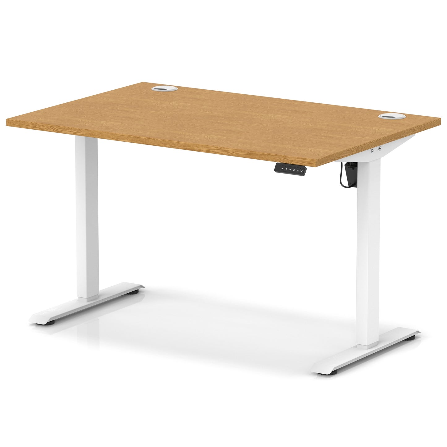 Air Lite Height Adjustable Desk With Cable Ports - 7 Table Top Colours and 4 Sizes