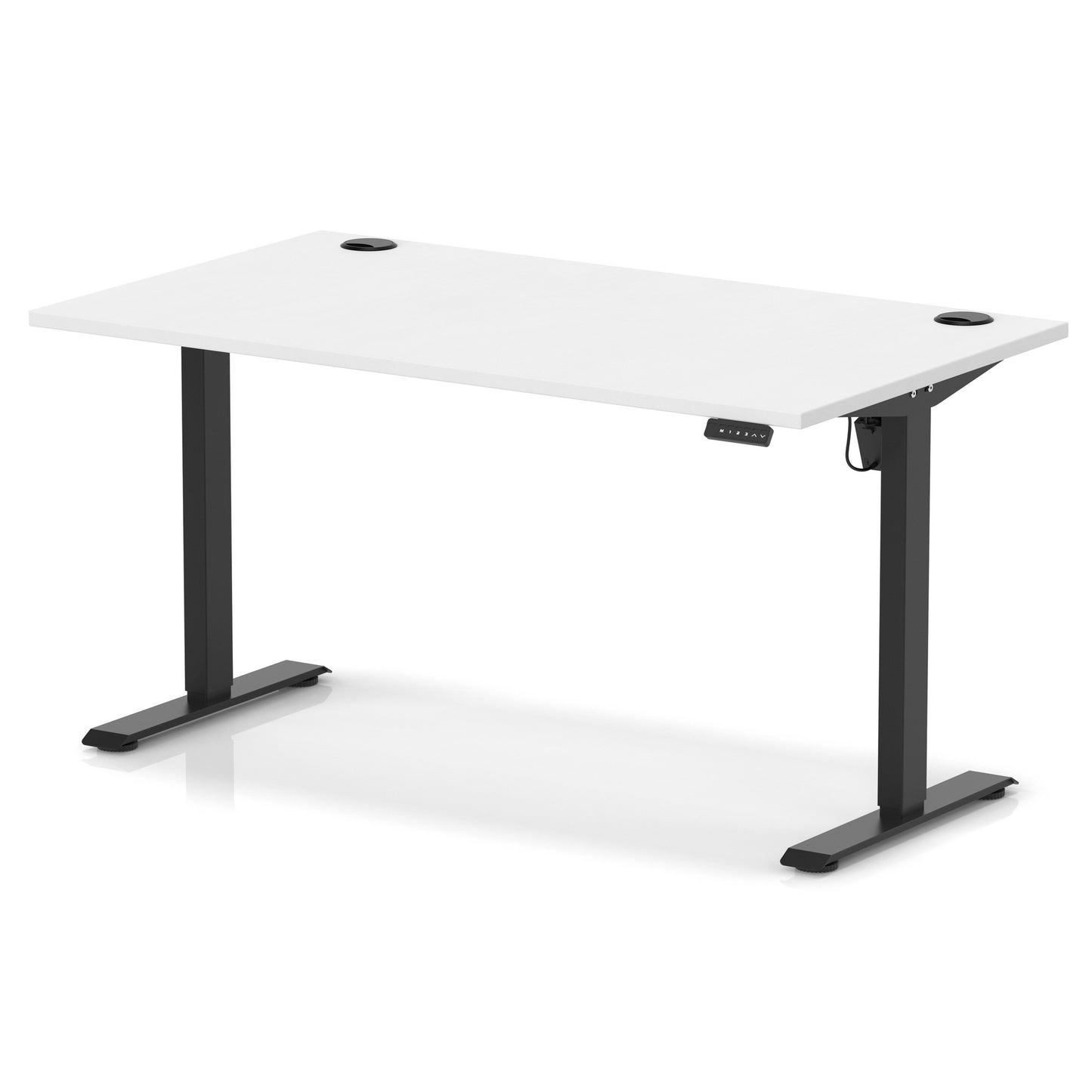 Air Lite Height Adjustable Desk With Cable Ports - 7 Table Top Colours and 4 Sizes
