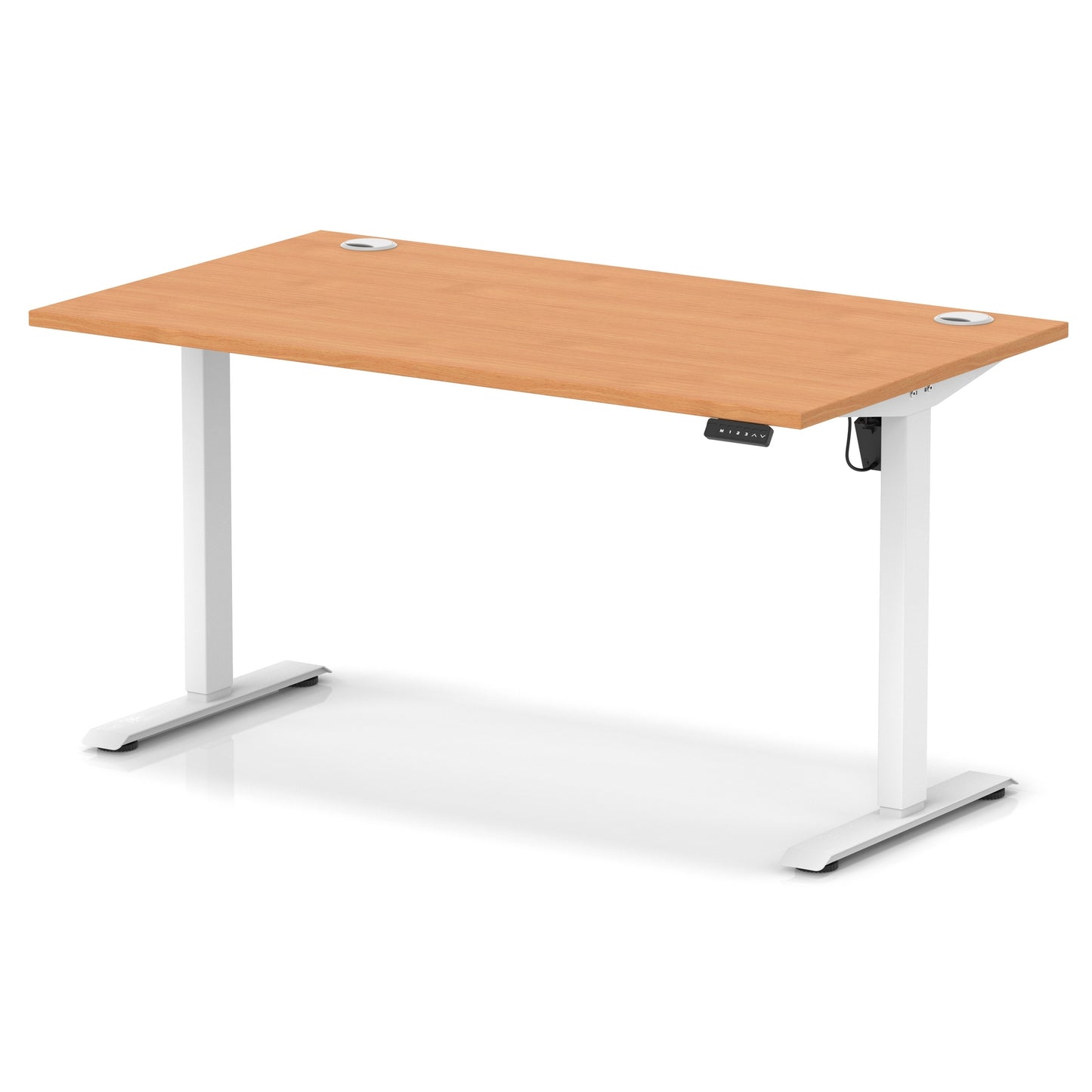Air Lite Height Adjustable Desk With Cable Ports - 7 Table Top Colours and 4 Sizes