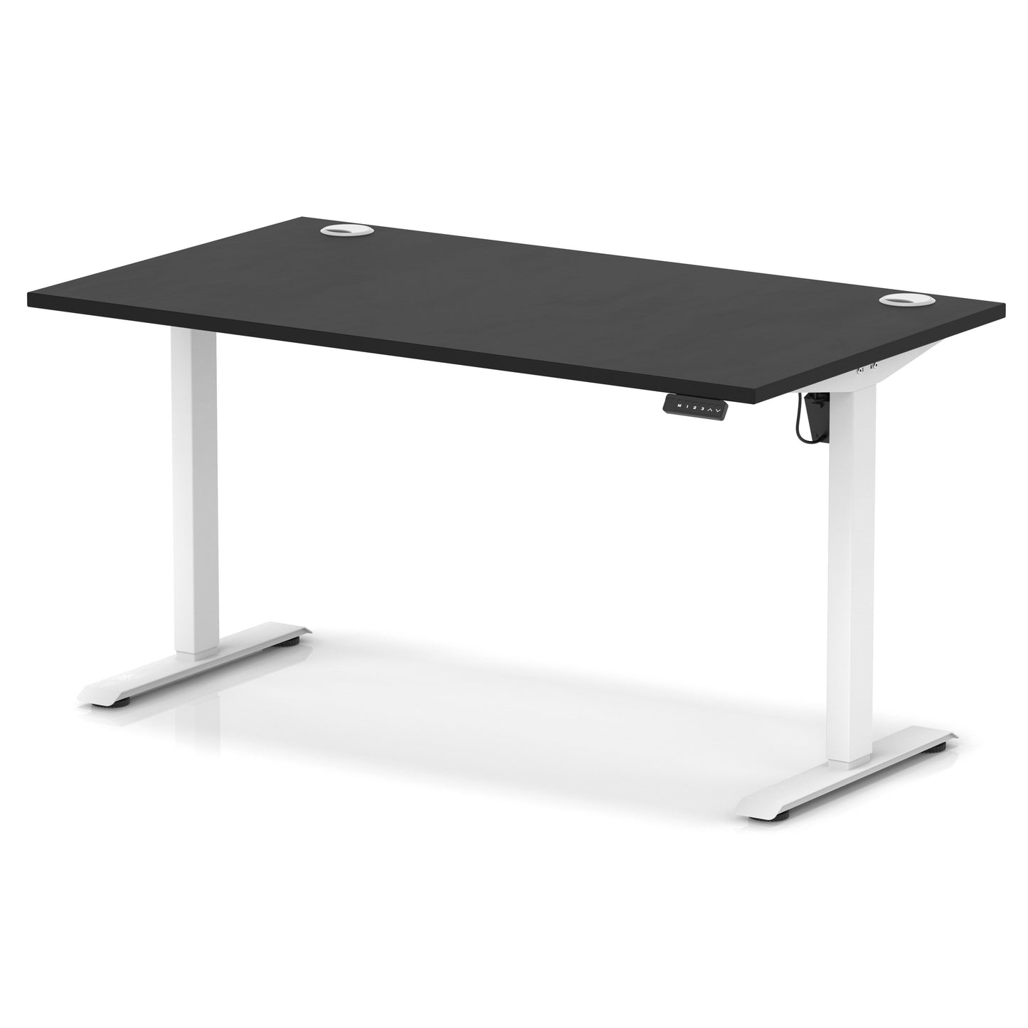 Air Lite Height Adjustable Desk With Cable Ports - 7 Table Top Colours and 4 Sizes