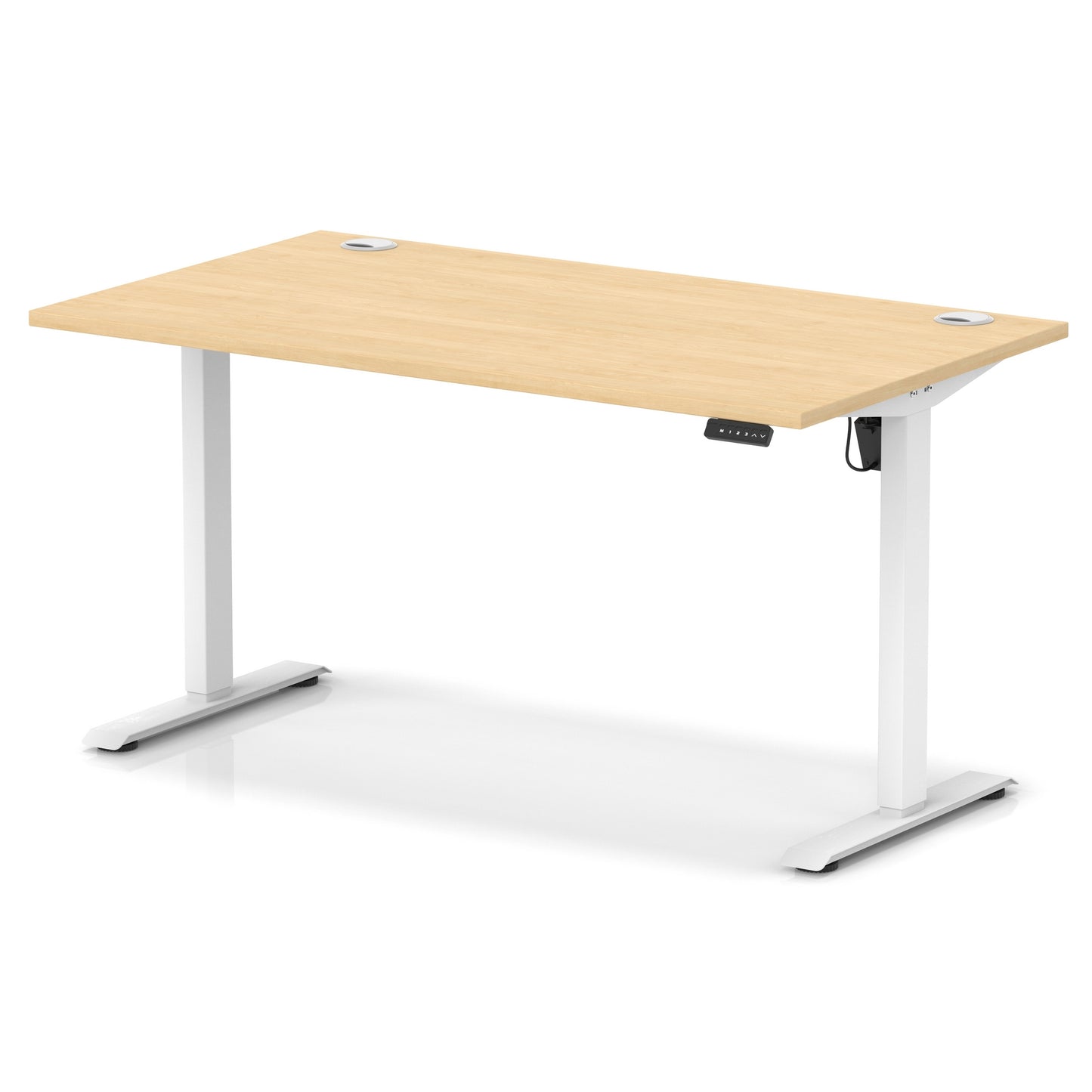 Air Lite Height Adjustable Desk With Cable Ports - 7 Table Top Colours and 4 Sizes