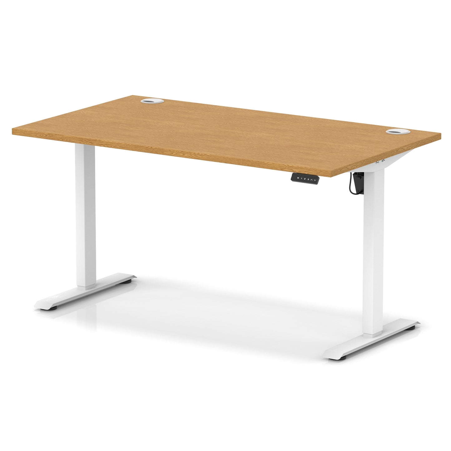 Air Lite Height Adjustable Desk With Cable Ports - 7 Table Top Colours and 4 Sizes