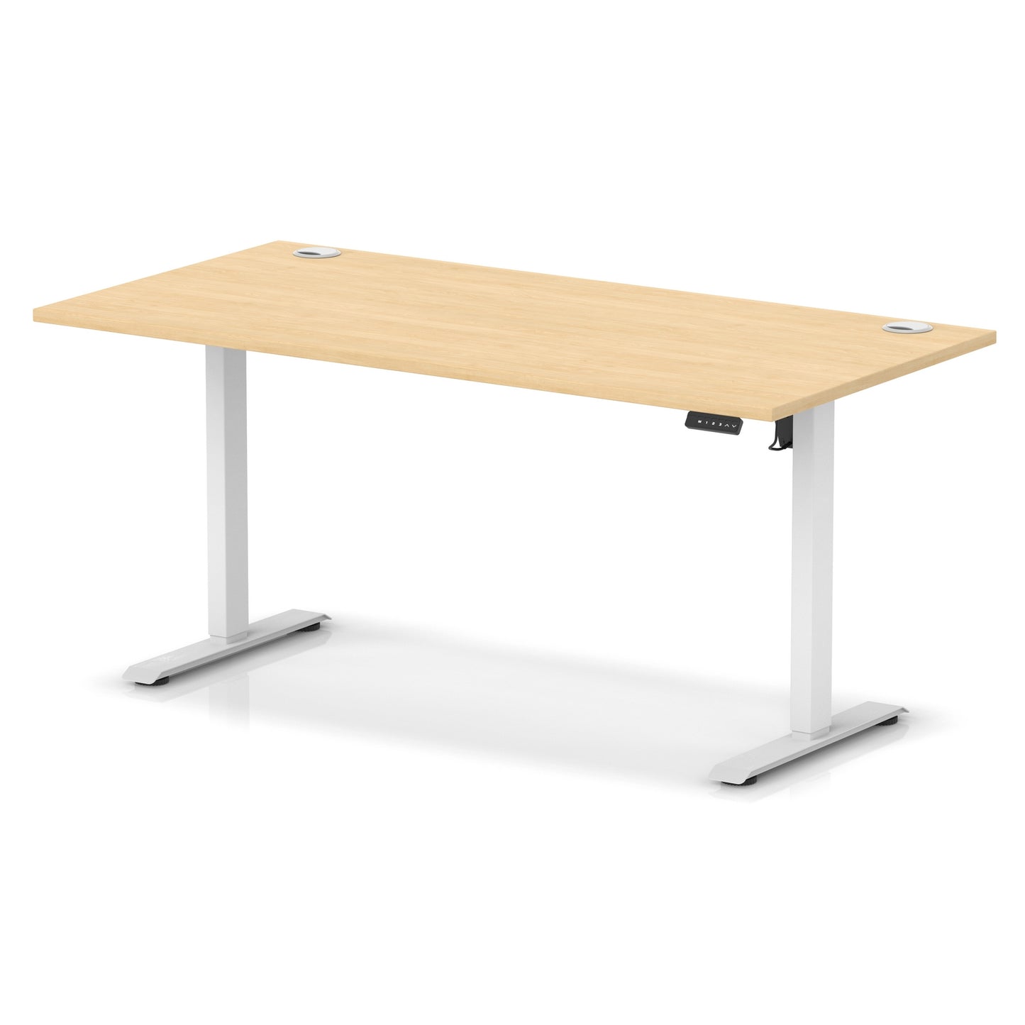 Air Lite Height Adjustable Desk With Cable Ports - 7 Table Top Colours and 4 Sizes