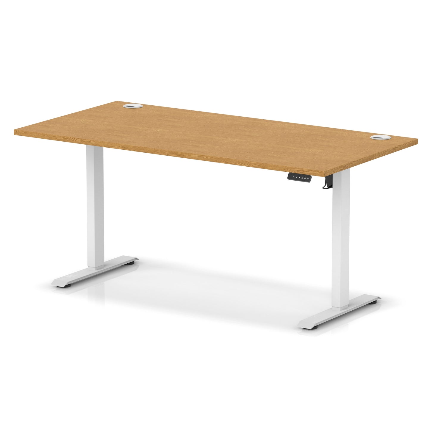 Air Lite Height Adjustable Desk With Cable Ports - 7 Table Top Colours and 4 Sizes