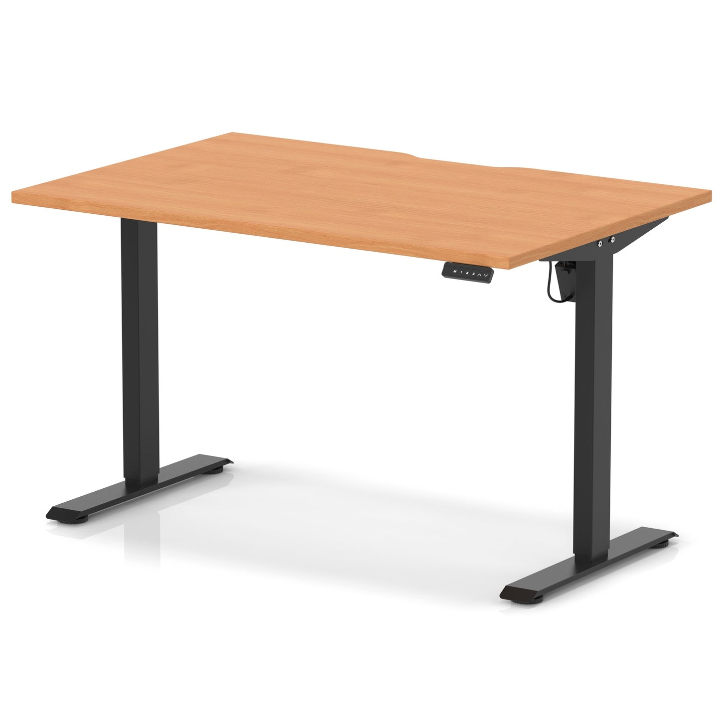 Air Lite Height Adjustable Desk With Scalloped Edge - 6 Table Top Colours and 3 Sizes