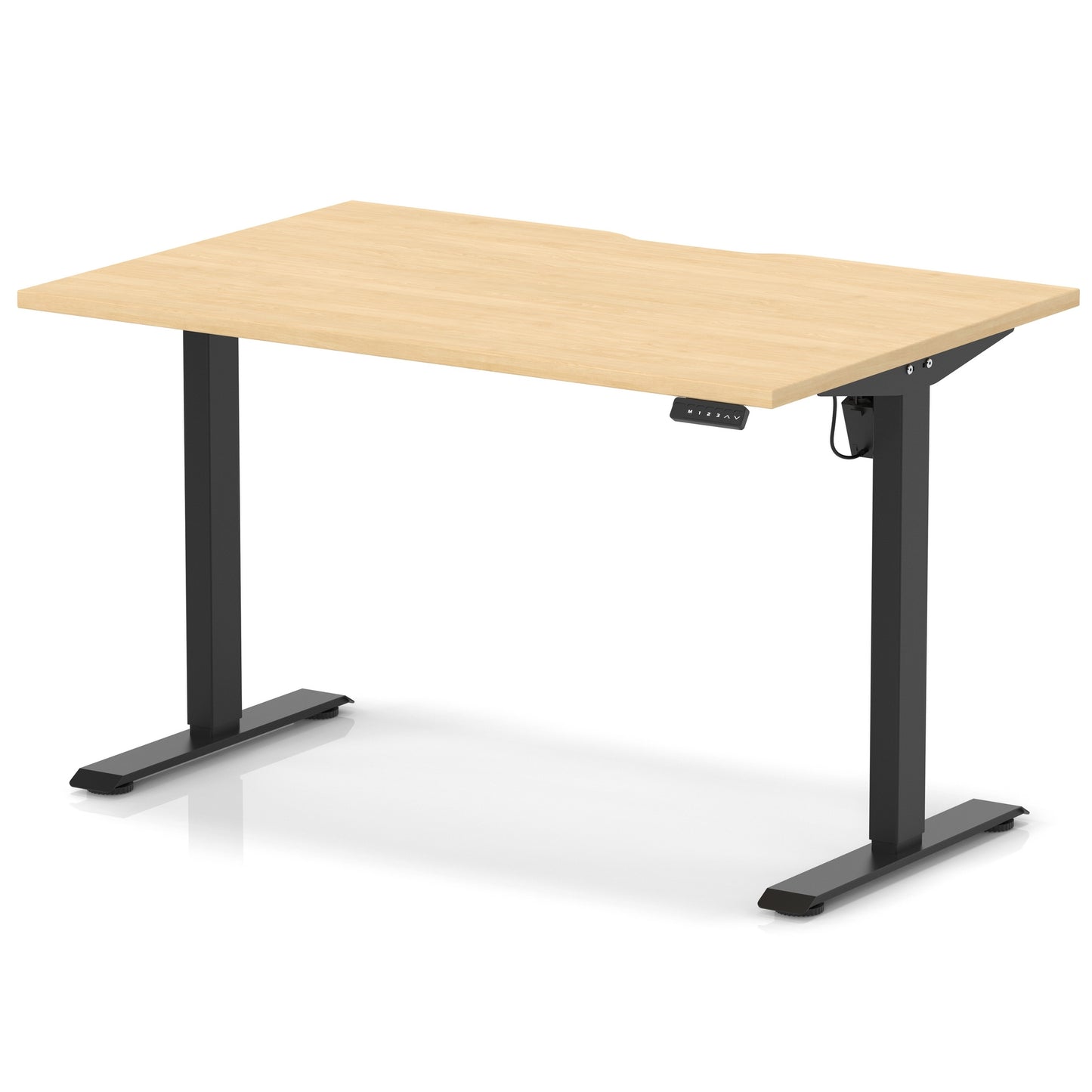 Air Lite Height Adjustable Desk With Scalloped Edge - 6 Table Top Colours and 3 Sizes