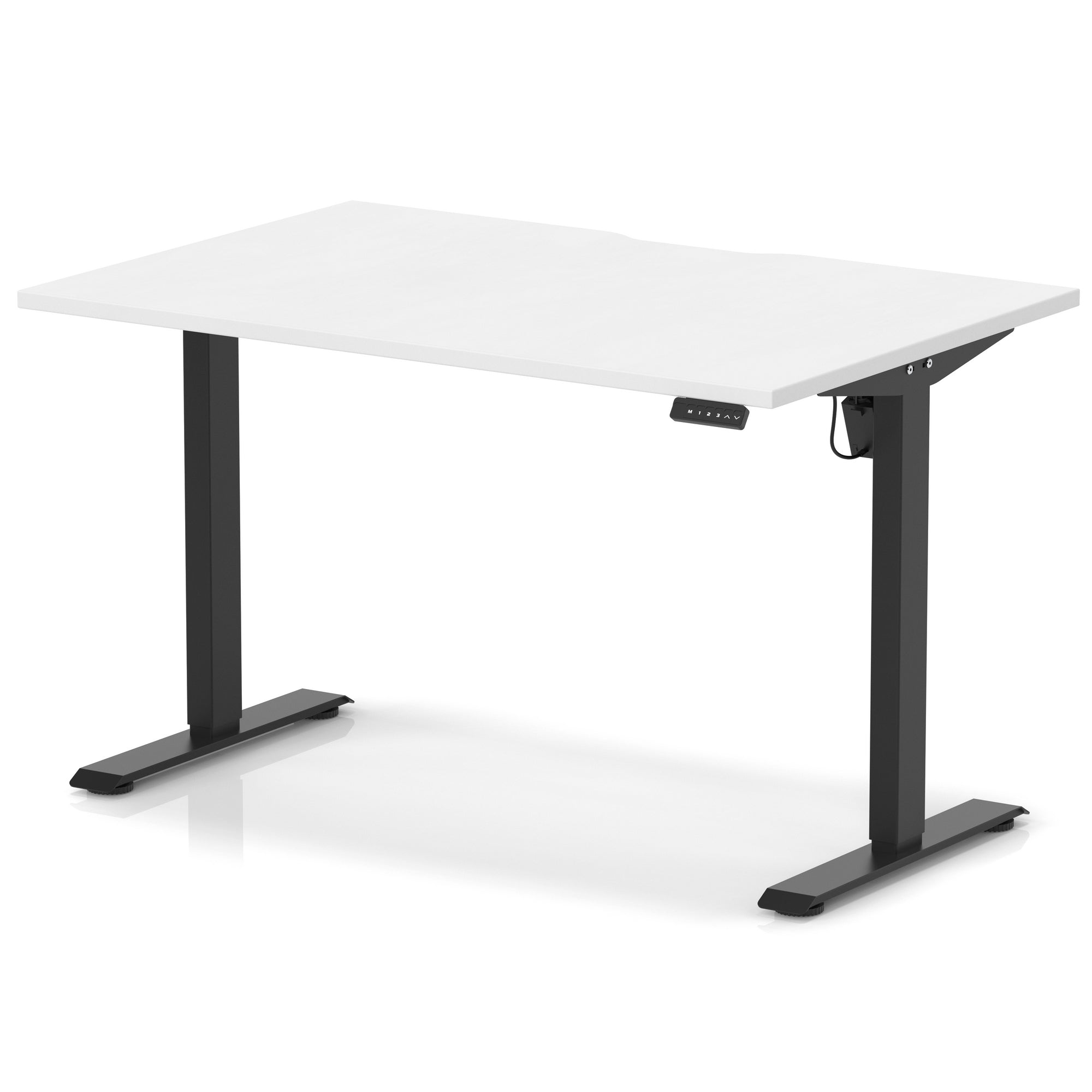 Air Lite Height Adjustable Desk With Scalloped Edge - 6 Table Top Colours and 3 Sizes