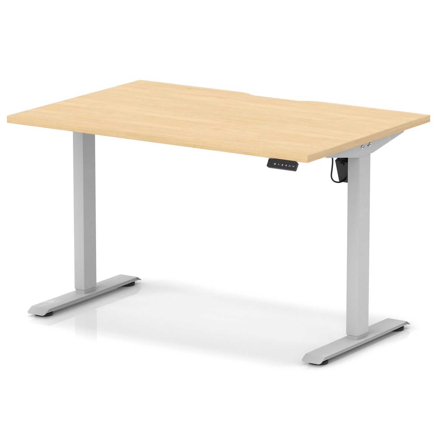 Air Lite Height Adjustable Desk With Scalloped Edge - 6 Table Top Colours and 3 Sizes