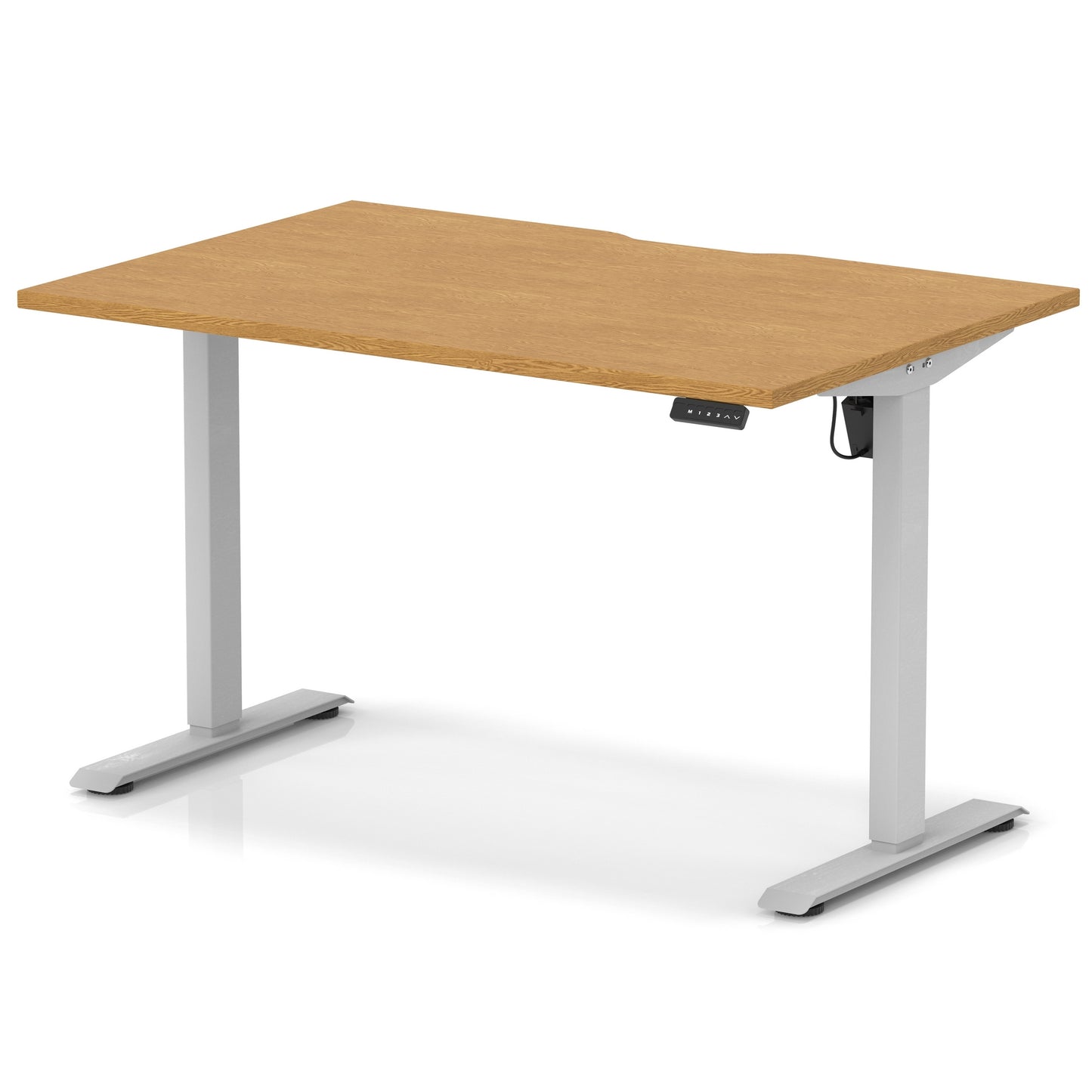 Air Lite Height Adjustable Desk With Scalloped Edge - 6 Table Top Colours and 3 Sizes